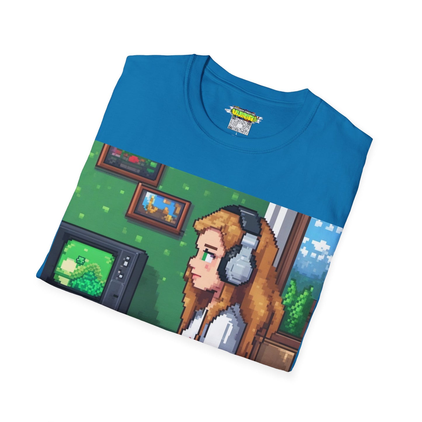 Pixel Art Girl Gamer Here T-Shirt | Vintage Video Game Shirt, Unisex Graphic Tee, Retro Gaming Apparel, Perfect for Gamers & Gift Ideas