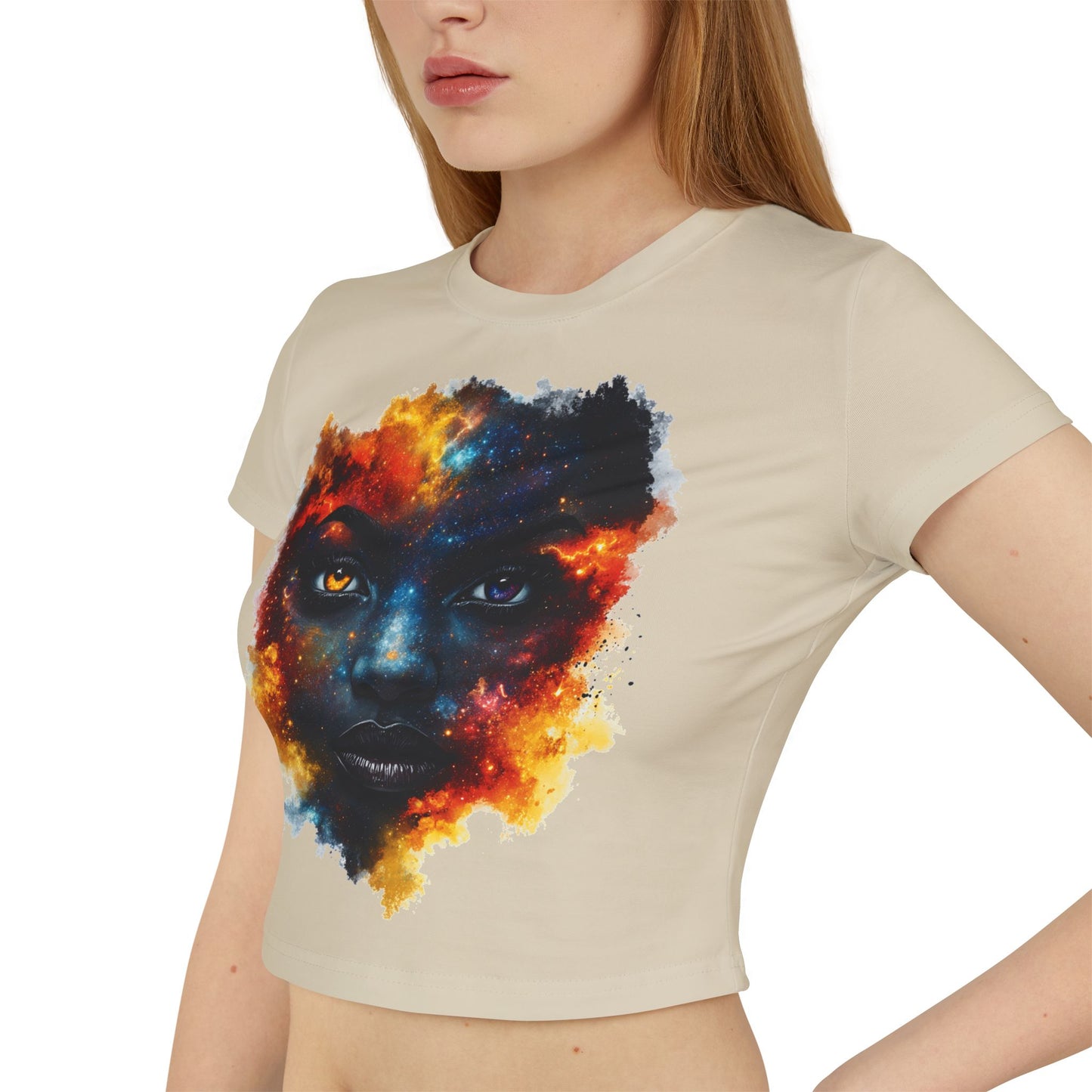 Cosmic Soul Baby Girl Women's Baby Tee | Vibrant Artistic Top, Unique Gift for Her, Bohemian Style, Festival Wear, Casual Outfit