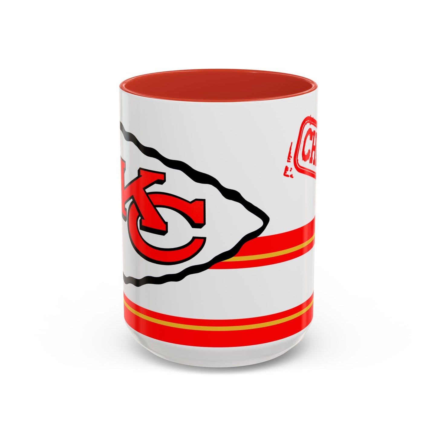 Kansas City Chiefs Accent Coffee Mug, NFL Game Day Mug, Sports Fan Gift, Tailgate Mug, Red and White Champion Cup