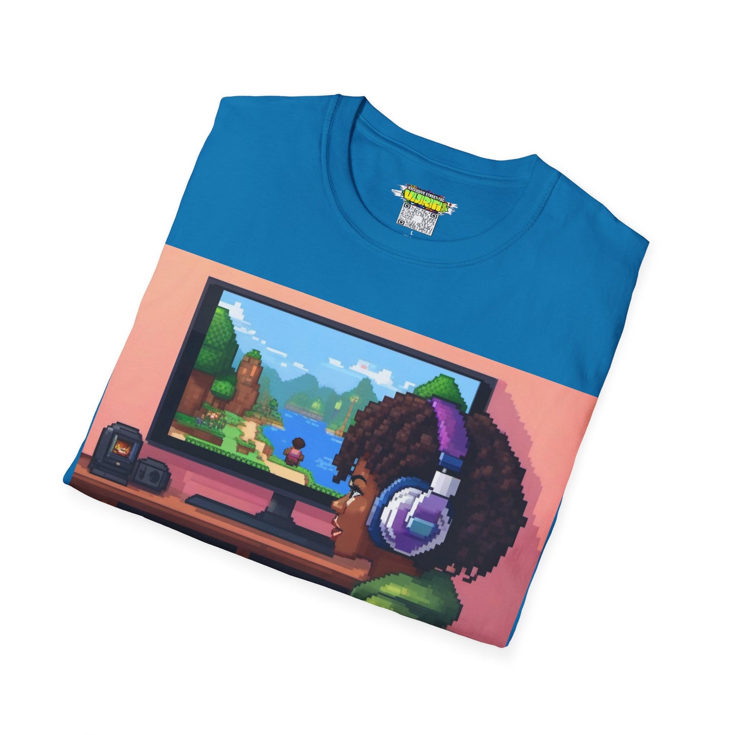 Pixel Art Girl Gamer Here T-Shirt | Vintage Video Game Shirt, Unisex Graphic Tee, Retro Gaming Apparel, Perfect for Gamers & Gift Ideas