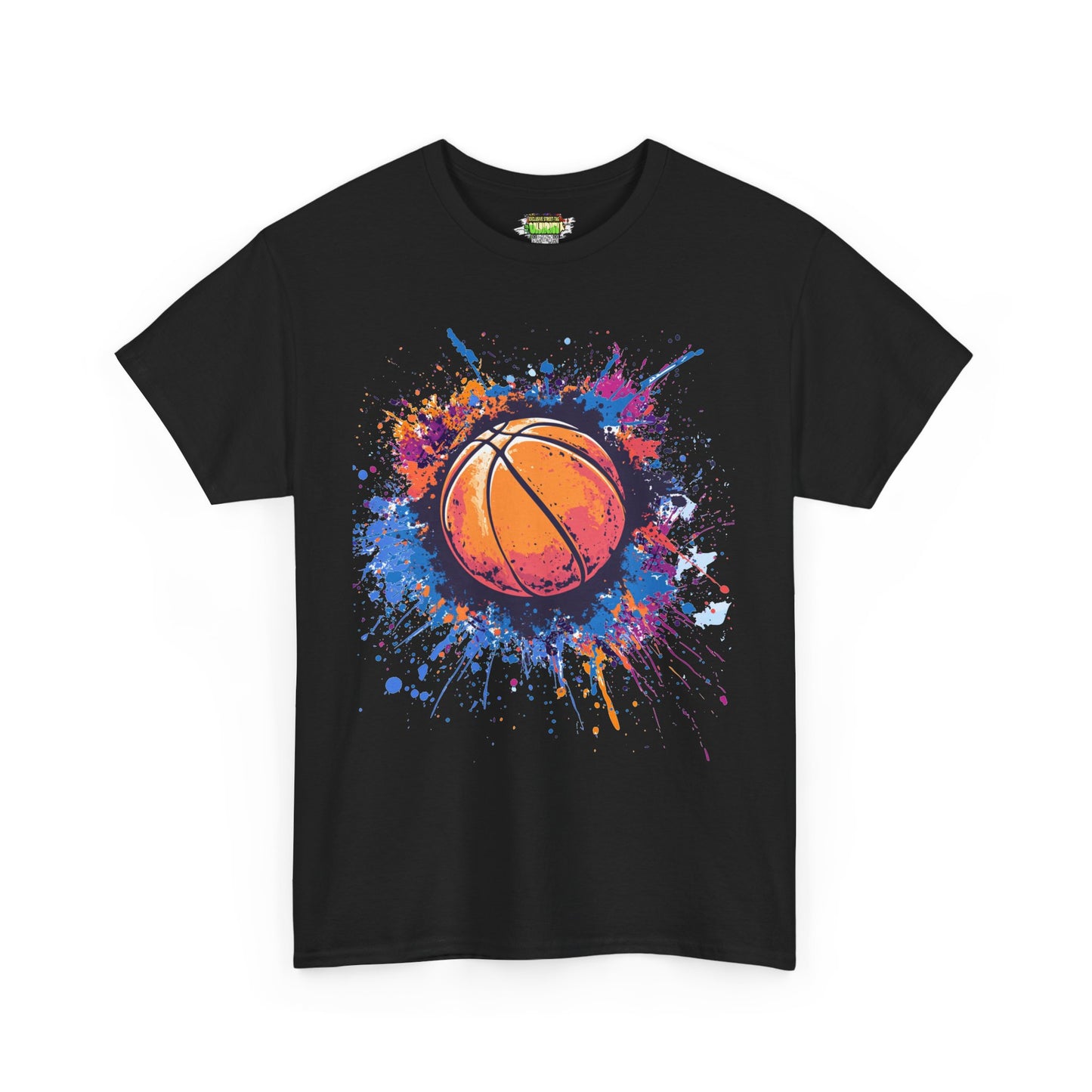 Vibrant Basketball Splash Tee - Perfect for Sports Lovers, Game Days, Casual Wear, Gifts for Athletes, Youth Basketball Events