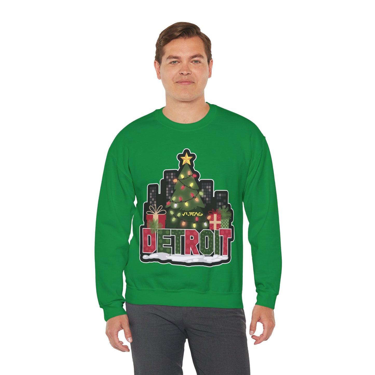 Detroit Christmas Crewneck Sweatshirt