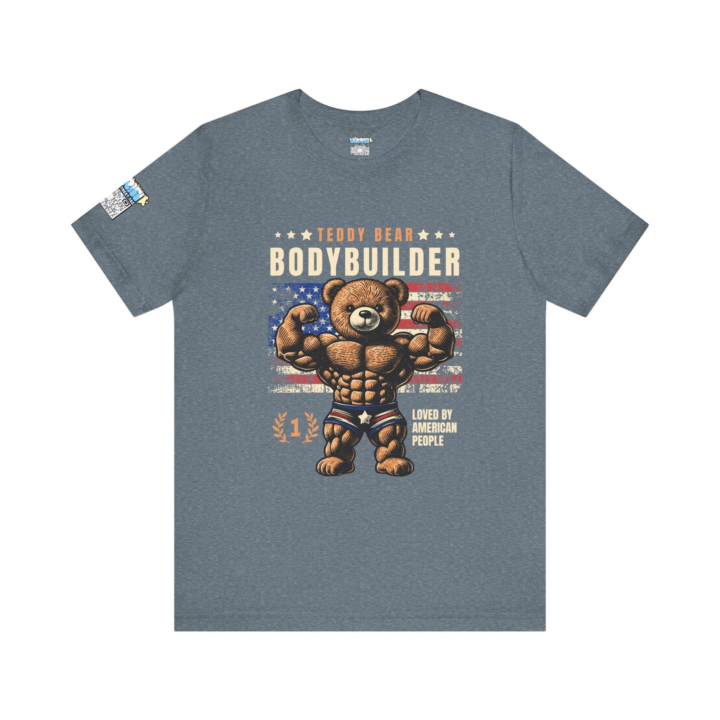 Teddy Bear Bodybuilder Tee | Unisex Jersey Shirt | Fun Fitness Apparel