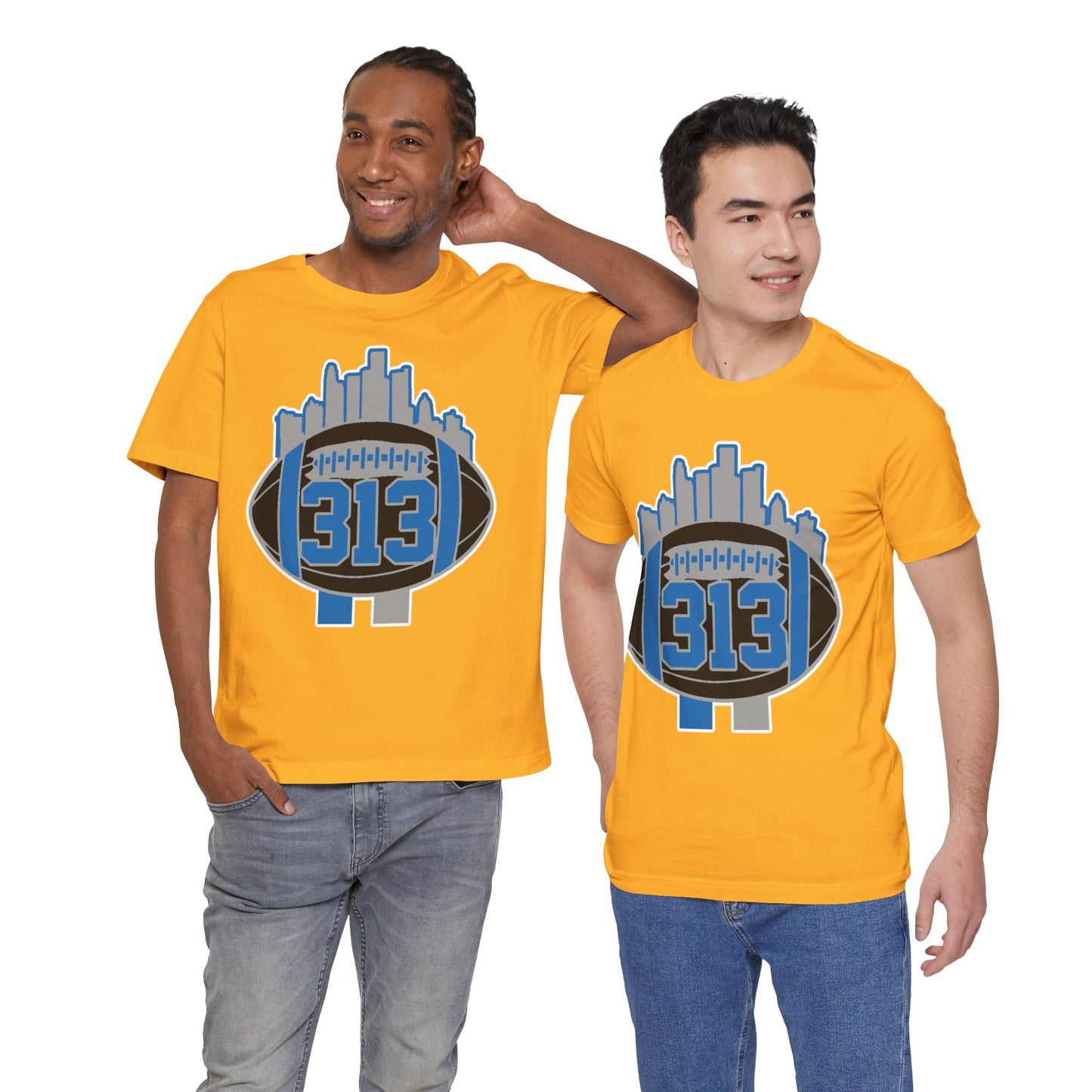 LION NEW COLORS DETROIT 313 FOOT BALL SHIRT