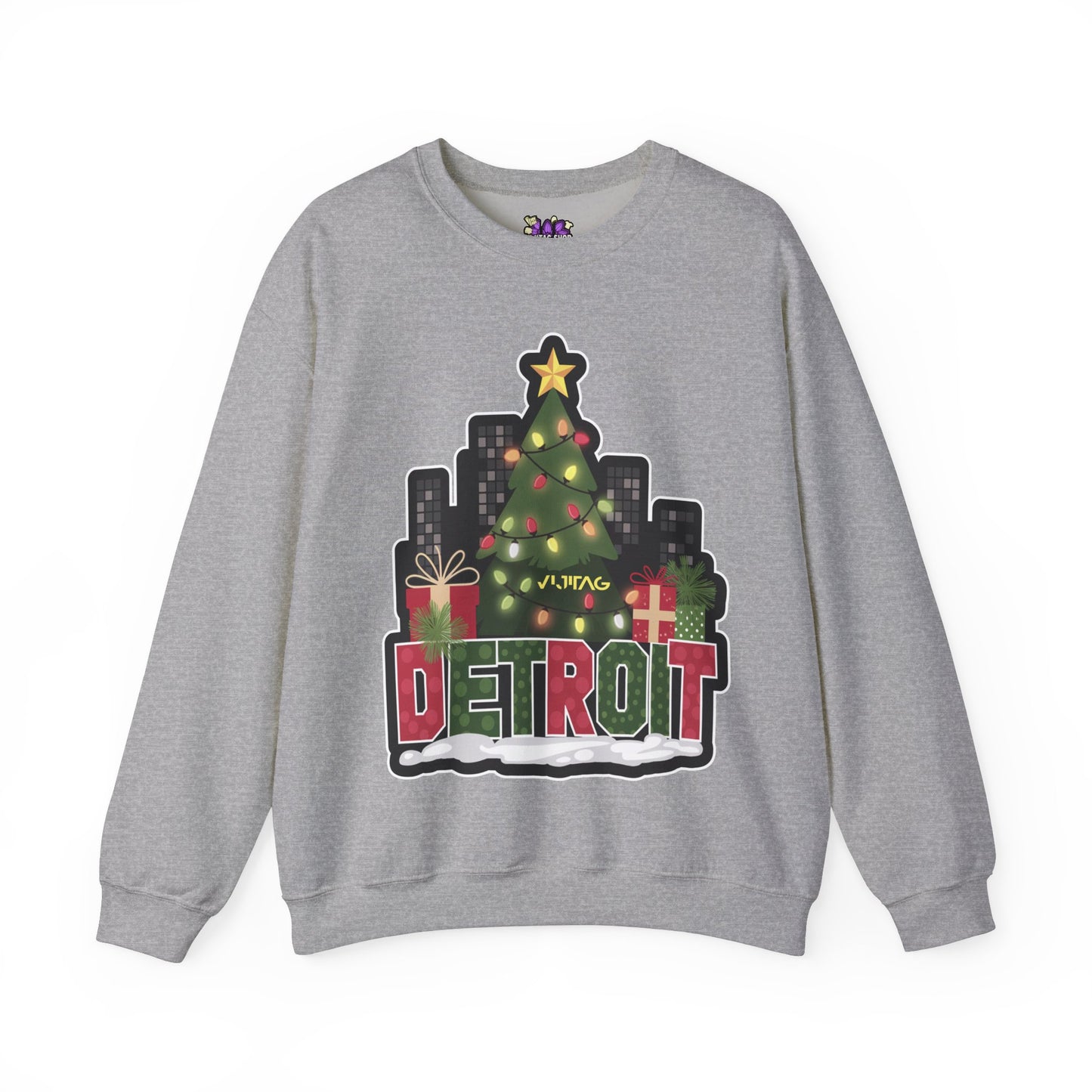 Detroit Christmas Crewneck Sweatshirt