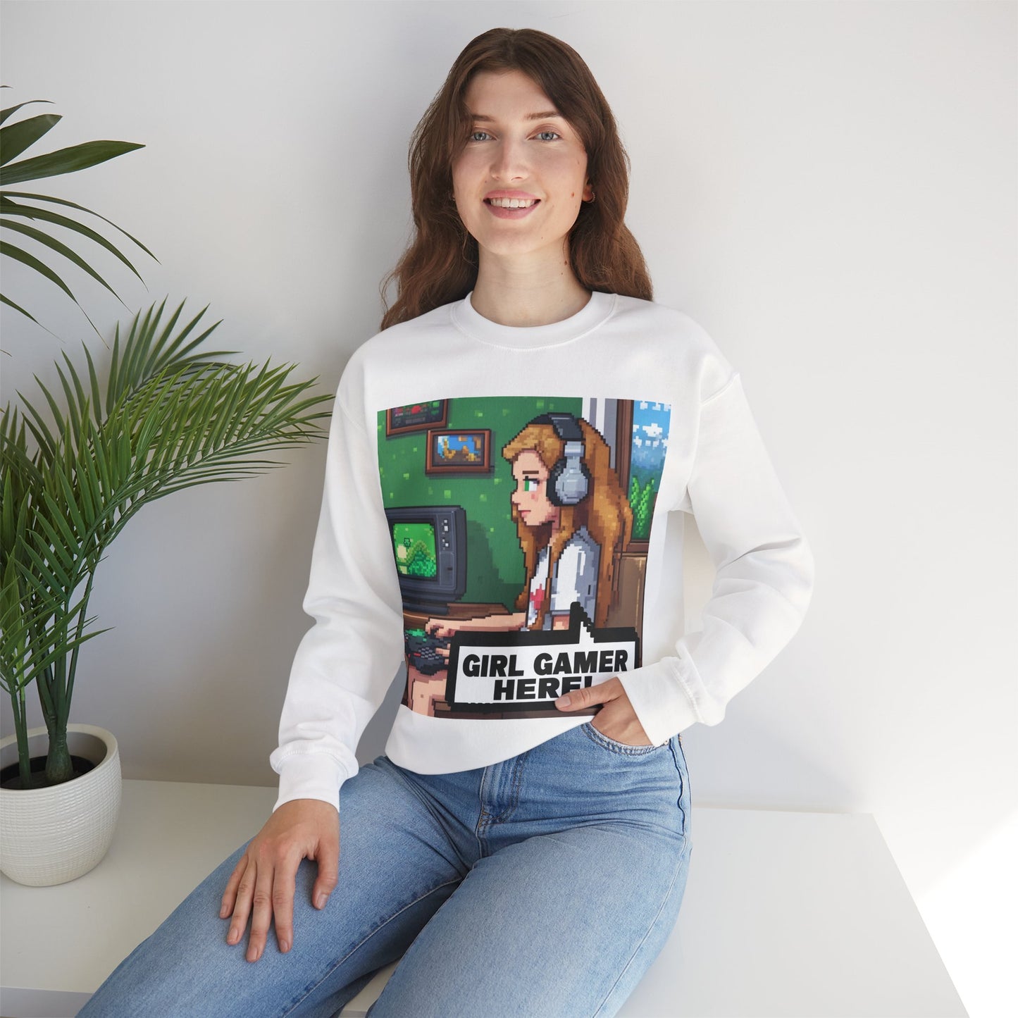 Retro Gamer Sweatshirt | Cozy Crewneck for Gaming Lovers, Video Game Gift, Casual Wear, Unisex Apparel, Perfect for Gamers