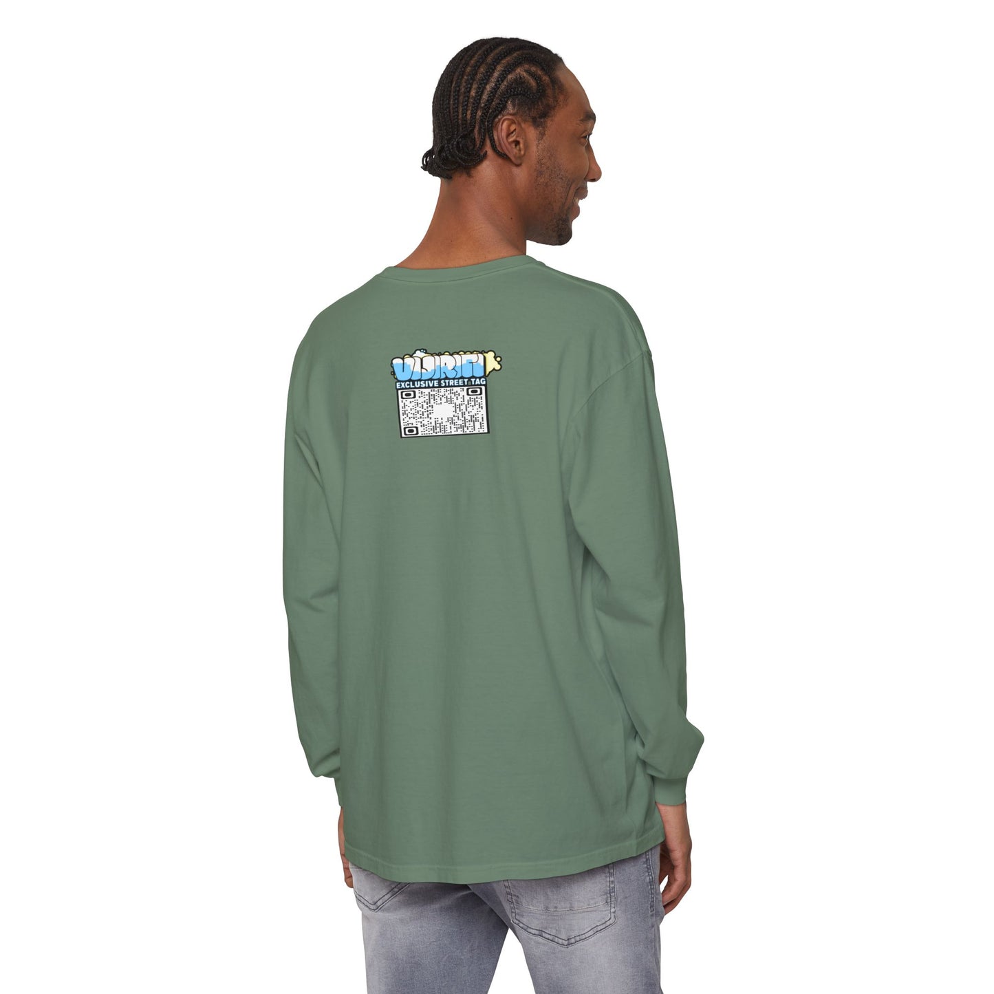 Exclusive Street Tag Long Sleeve Tee, Unisex Graphic Tee, Streetwear T-Shirt, Casual Wear, Trendy Gift, Urban Fashion