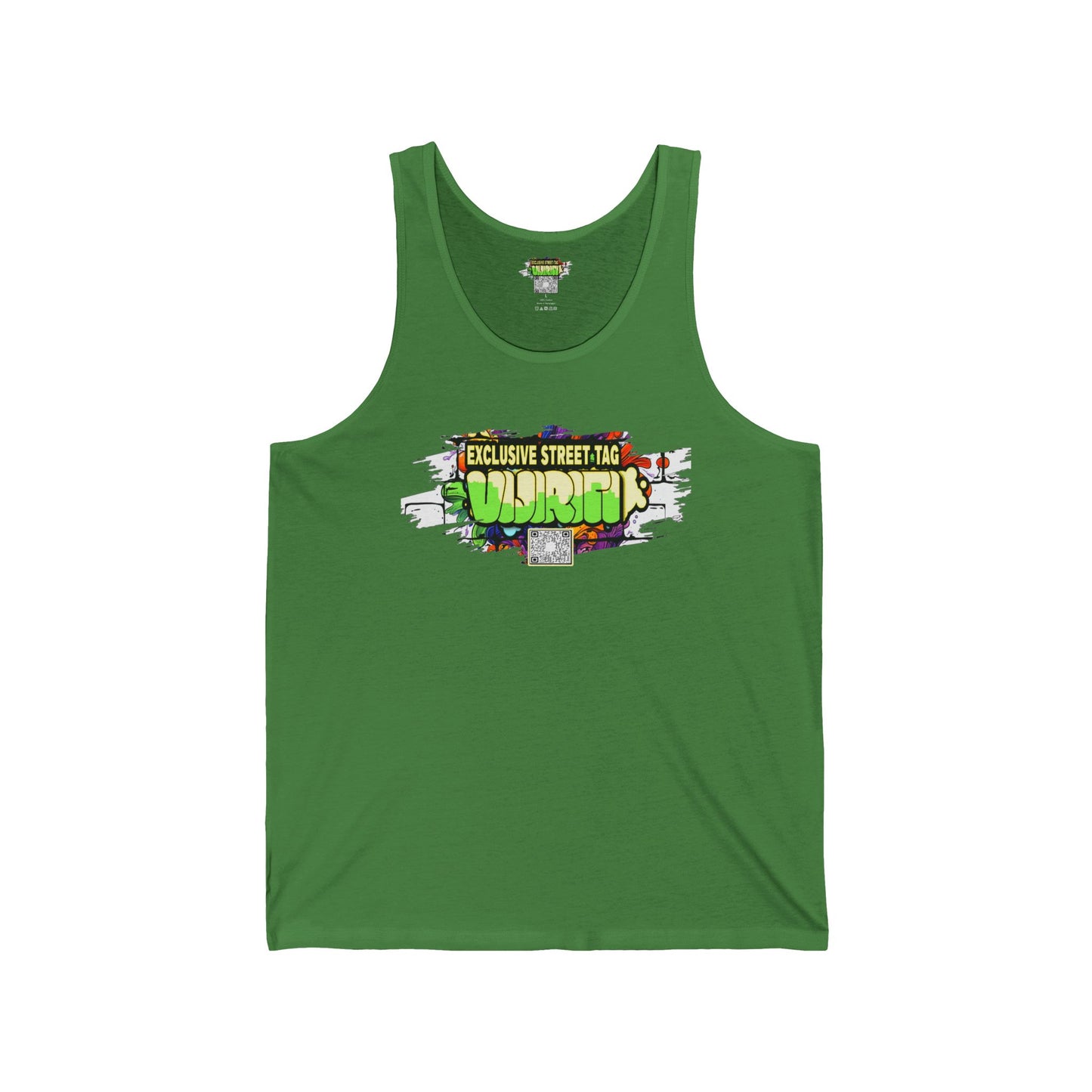 Vijiriti Street Art Unisex Jersey Tank: Graffiti Style Shirt, Urban Apparel, Summer Essential, Gift for Artists, Cool Streetwear