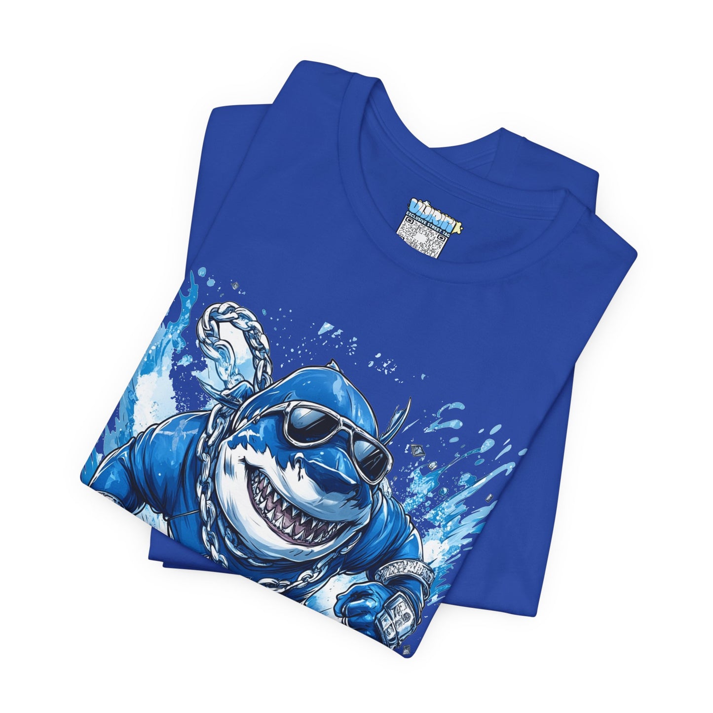 Ocean Dripp Blue Shark Graphic Unisex Tee - Fun Beachwear for Summer Adventures