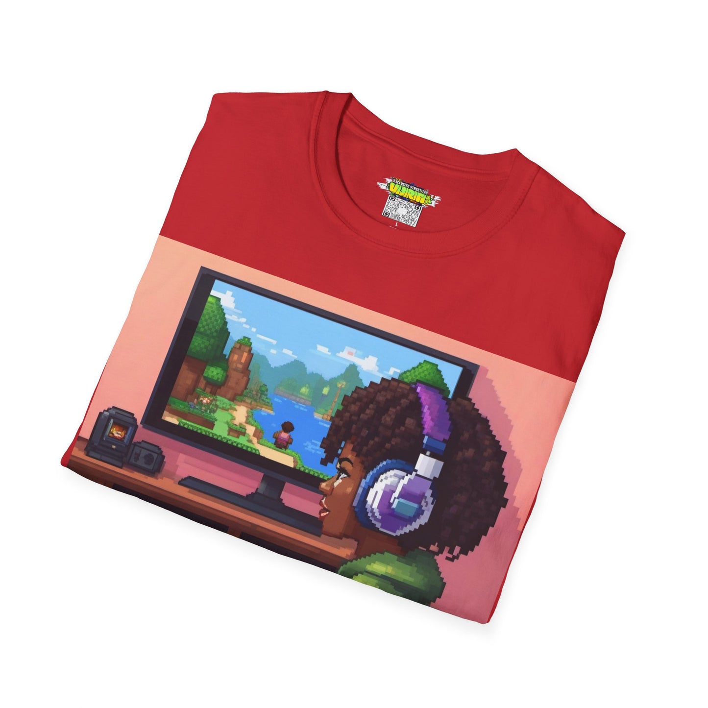 Pixel Art Girl Gamer Here T-Shirt | Vintage Video Game Shirt, Unisex Graphic Tee, Retro Gaming Apparel, Perfect for Gamers & Gift Ideas