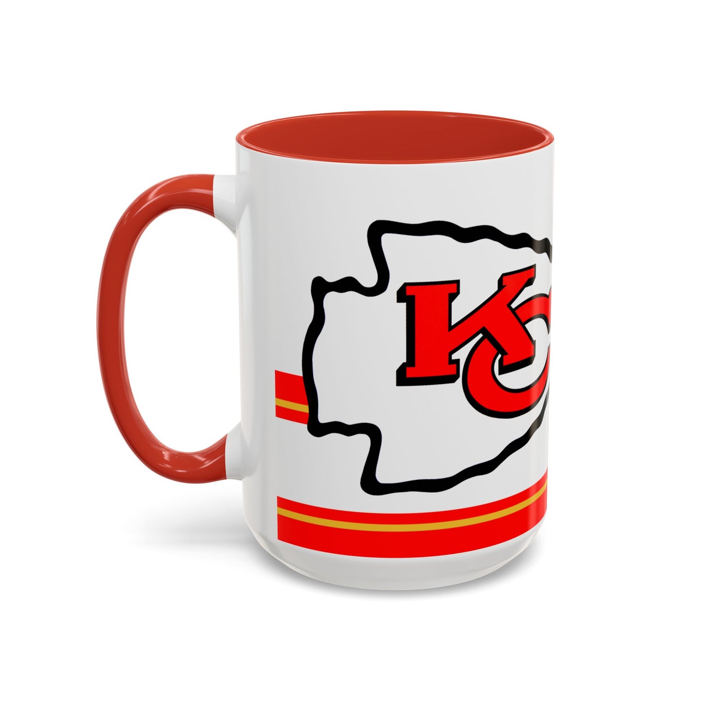 Kansas City Chiefs Accent Coffee Mug, NFL Game Day Mug, Sports Fan Gift, Tailgate Mug, Red and White Champion Cup