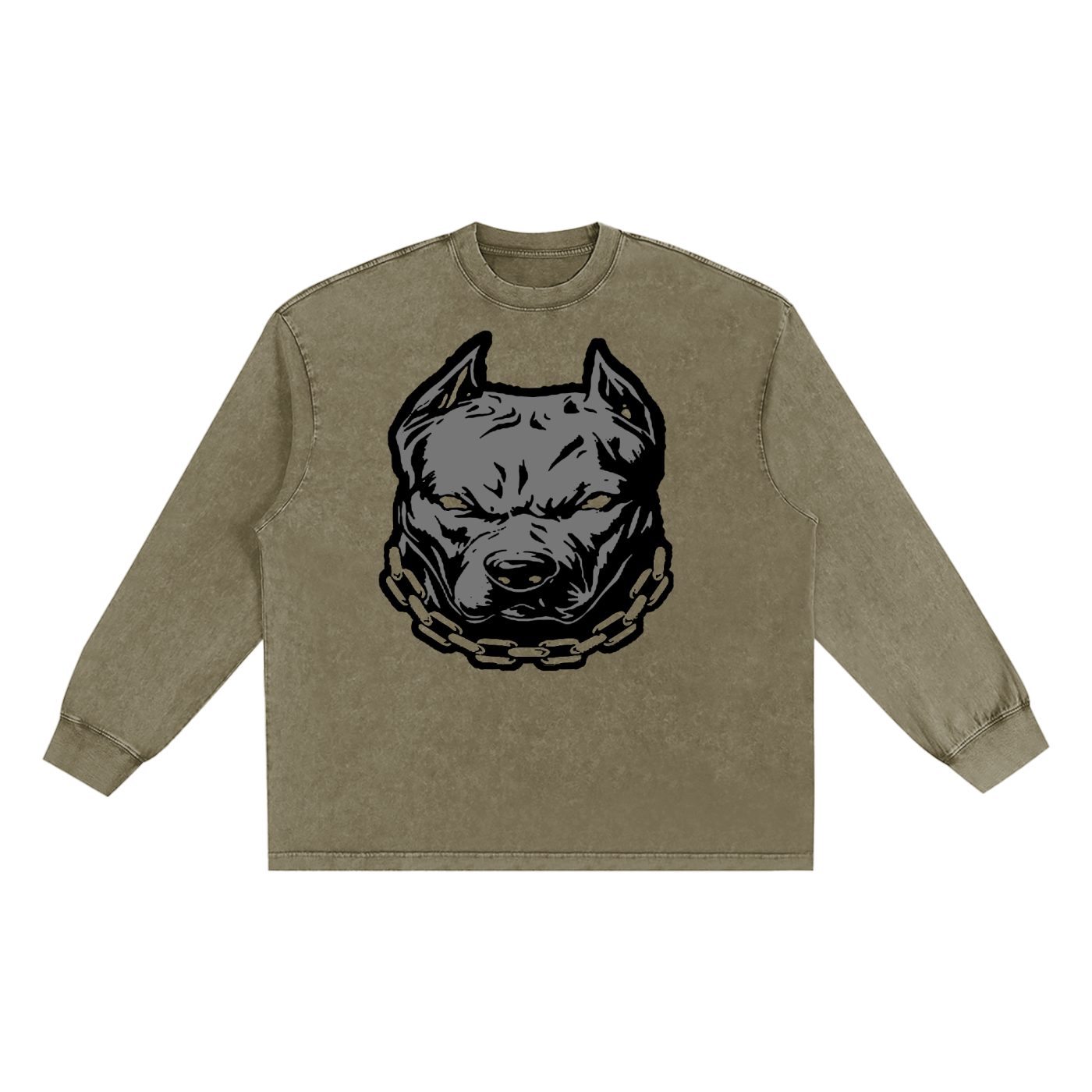 Pitbull Snow Washed Frayed Edge T-Shirt