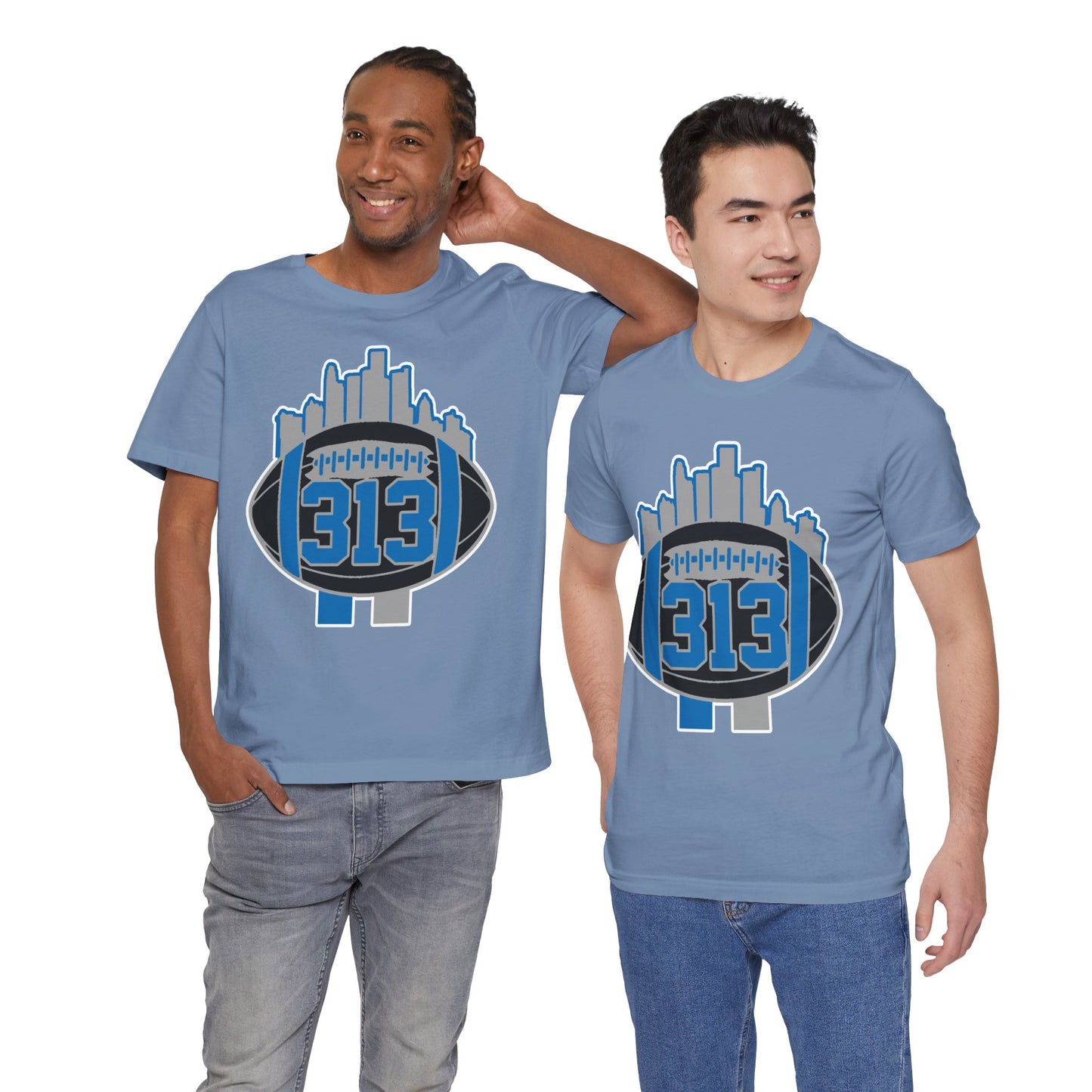 LION NEW COLORS DETROIT 313 FOOT BALL SHIRT