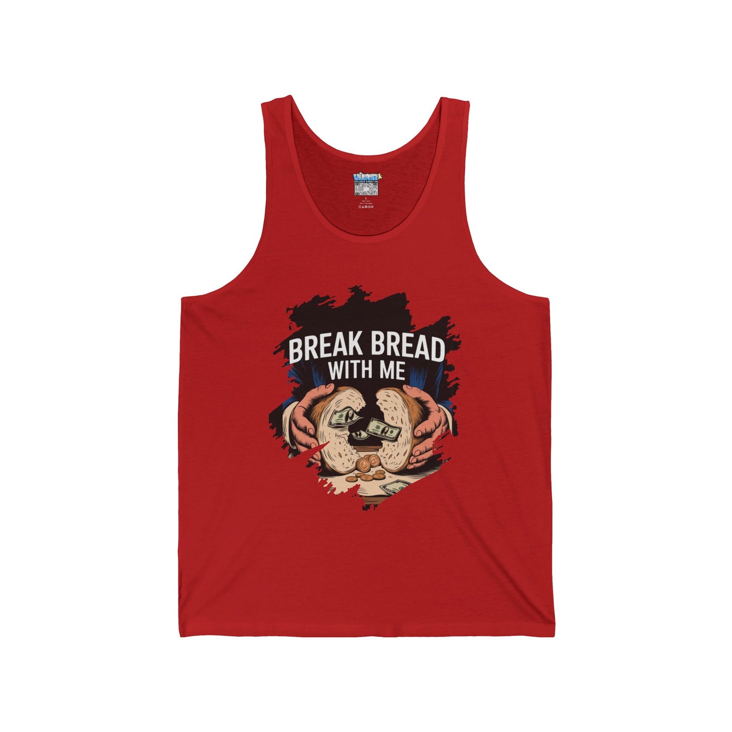Break Bread With Me Unisex Jersey Tank - Casual & Fun Summer Wear