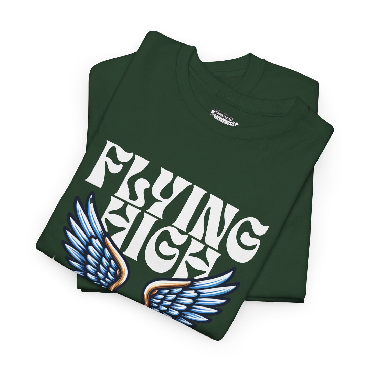 "Flying High Graphic T-Shirt - Unisex Heavy Cotton Tee with Inspirational Design