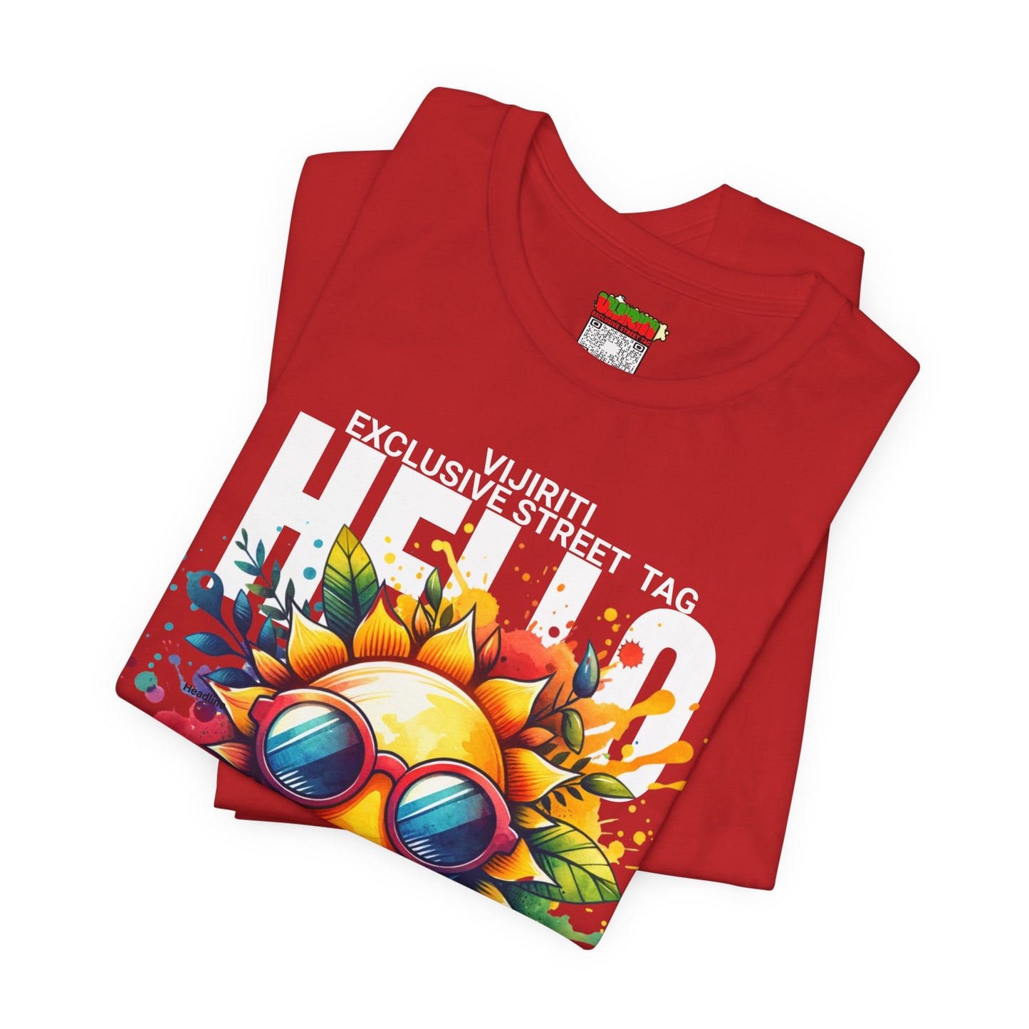 Vibrant Hello Summer Vibes Tee, Colorful Graphic Shirt, Unisex Summer Top, Beachwear, Festival Apparel, Gift for Sun Lovers