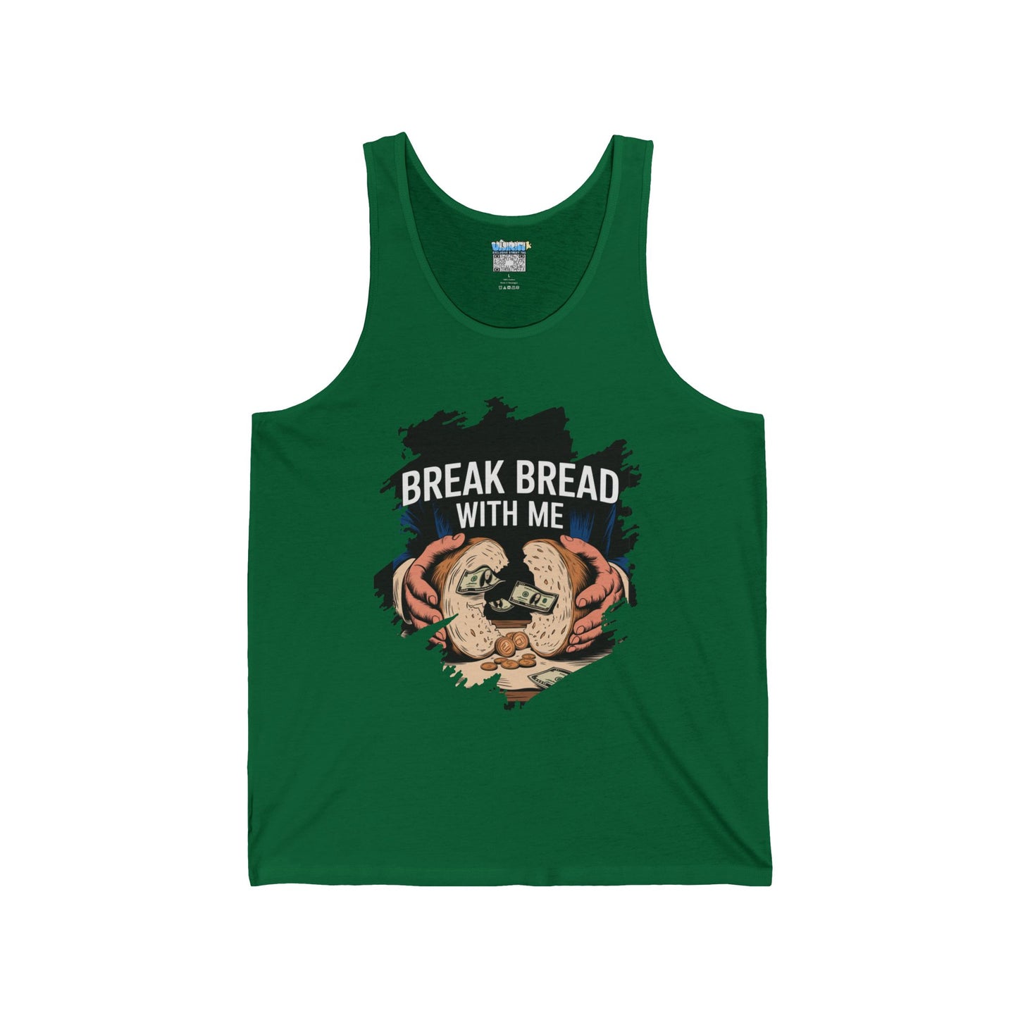 Break Bread With Me Unisex Jersey Tank - Casual & Fun Summer Wear