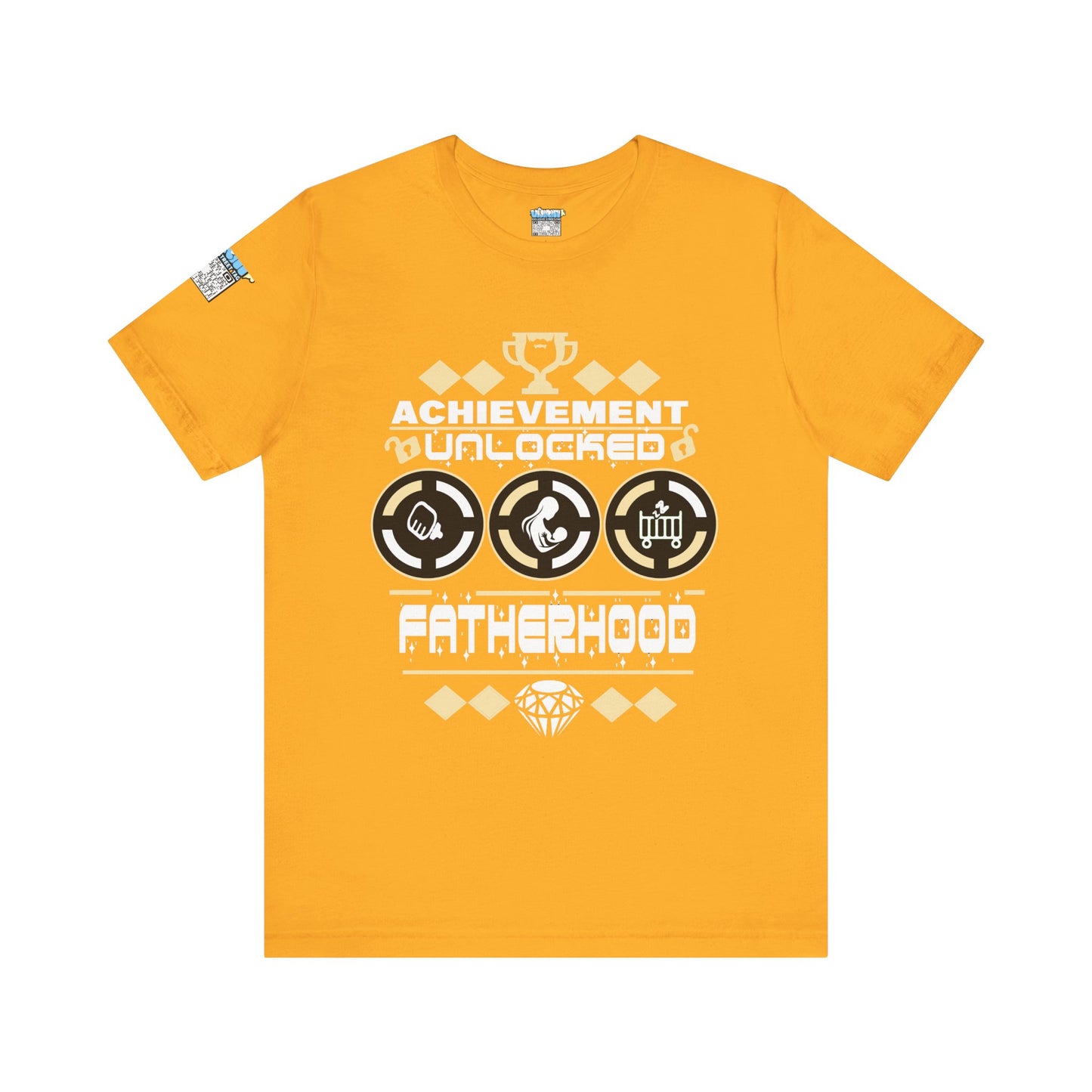 Achievement Unlocked Fatherhood T-Shirt - Unisex Short Sleeve Tee for New Dads