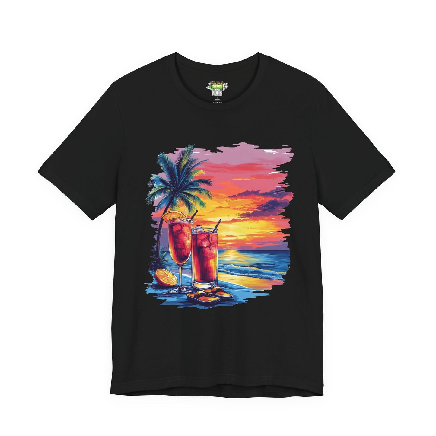 Tropical Sunset Tee - Perfect for Summer Vibes, Beach Days, Relaxation, Gifts, Vacation