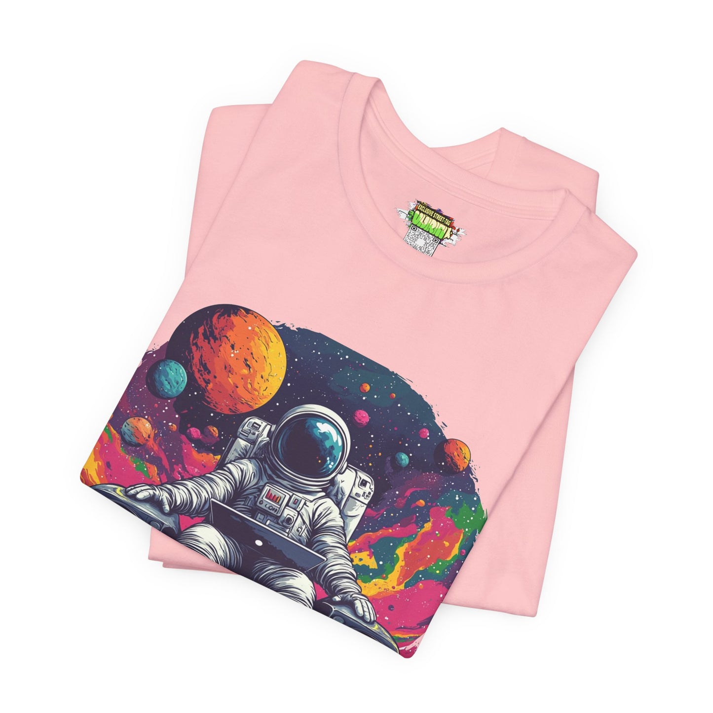 "Cosmic Beats Astronaut Tee - Unisex Short Sleeve T-Shirt