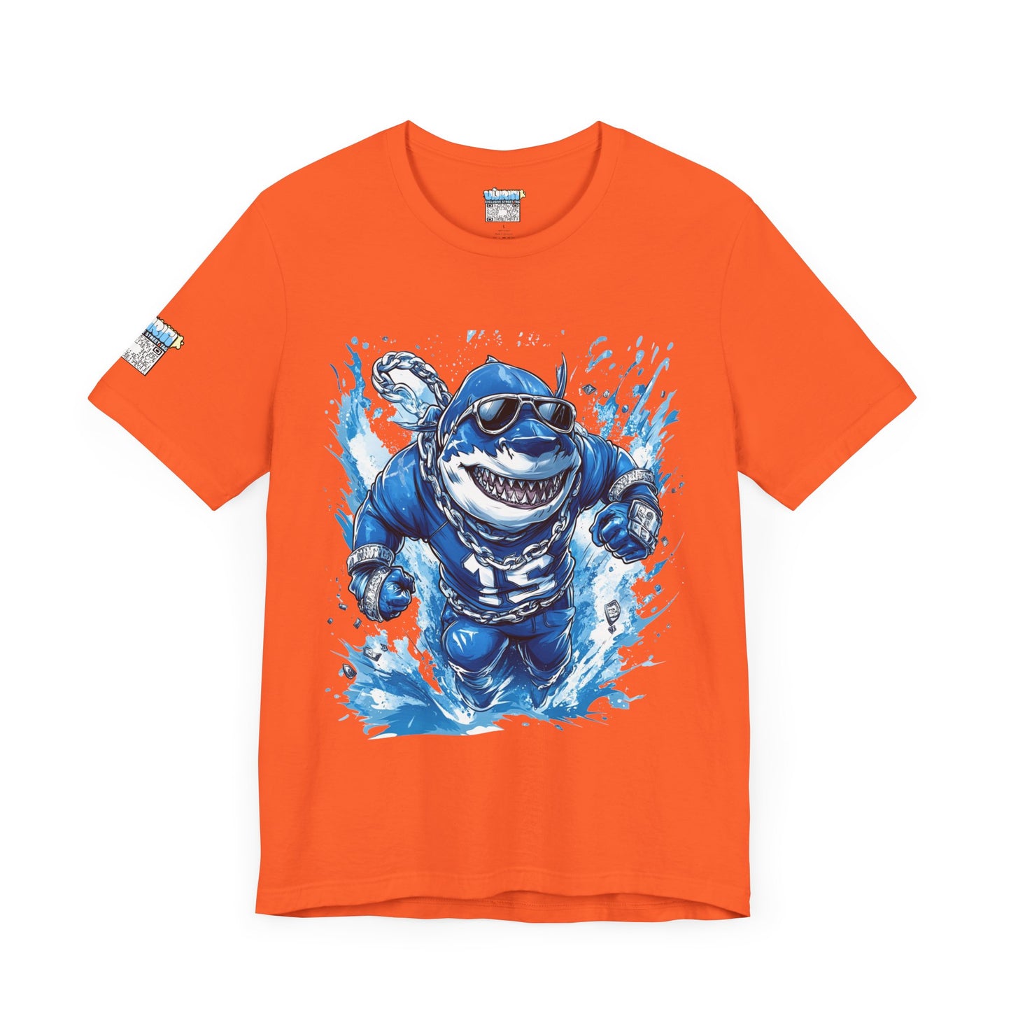 Ocean Dripp Blue Shark Graphic Unisex Tee - Fun Beachwear for Summer Adventures