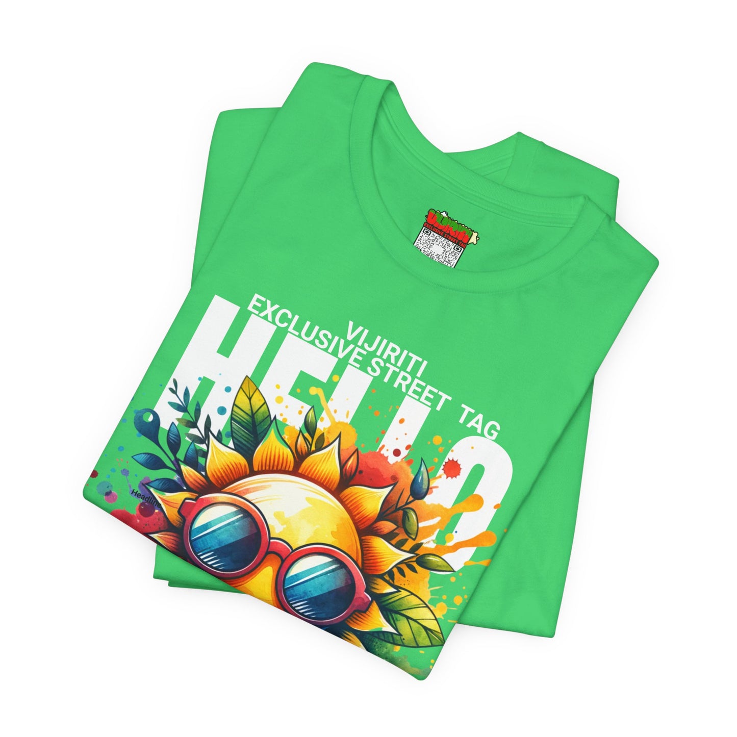 Vibrant Hello Summer Vibes Tee, Colorful Graphic Shirt, Unisex Summer Top, Beachwear, Festival Apparel, Gift for Sun Lovers