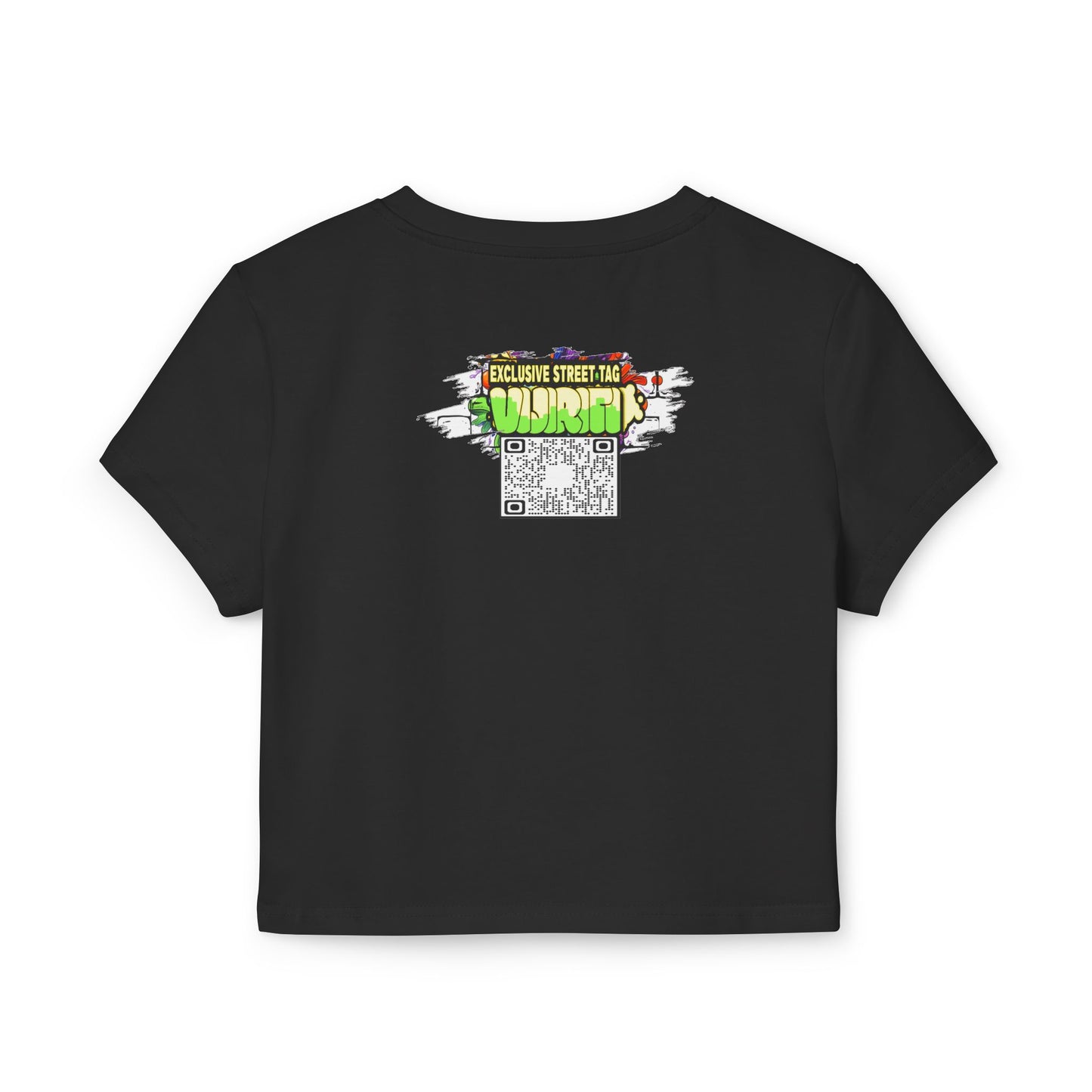 Sexy Bite Vibrant Women's Baby Tee, Funky Crop Top, Retro Statement Shirt, Edgy Graphic Tee, Stylish Summer Apparel