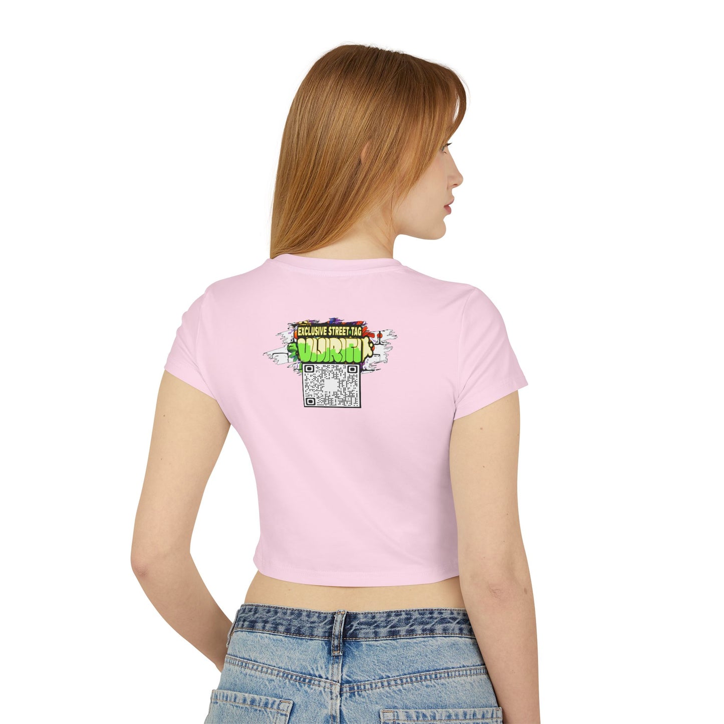 Sexy Bite Vibrant Women's Baby Tee, Funky Crop Top, Retro Statement Shirt, Edgy Graphic Tee, Stylish Summer Apparel