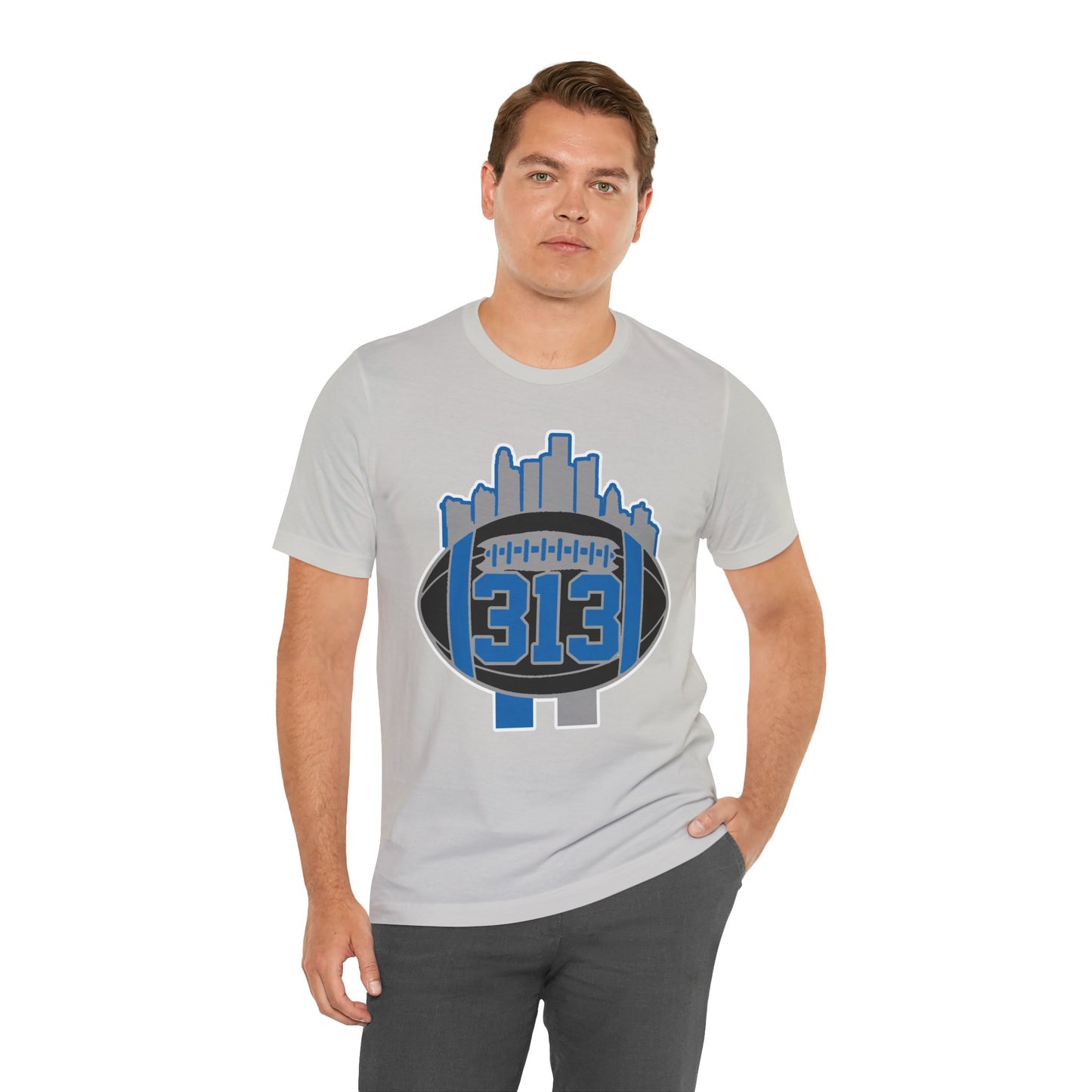 LION NEW COLORS DETROIT 313 FOOT BALL SHIRT