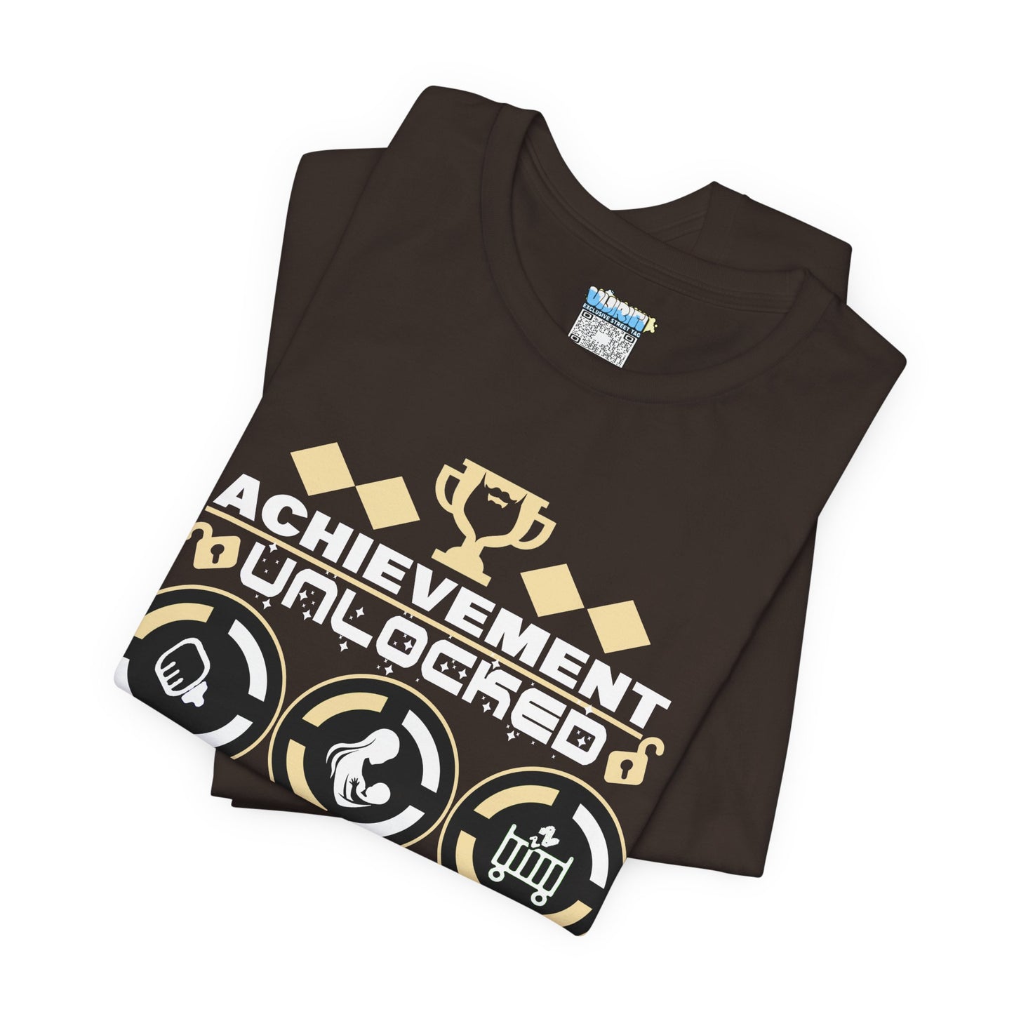 Achievement Unlocked Fatherhood T-Shirt - Unisex Short Sleeve Tee for New Dads