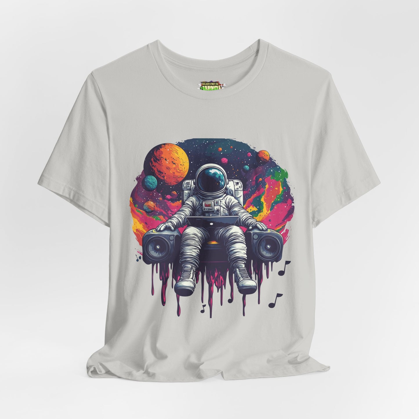 "Cosmic Beats Astronaut Tee - Unisex Short Sleeve T-Shirt