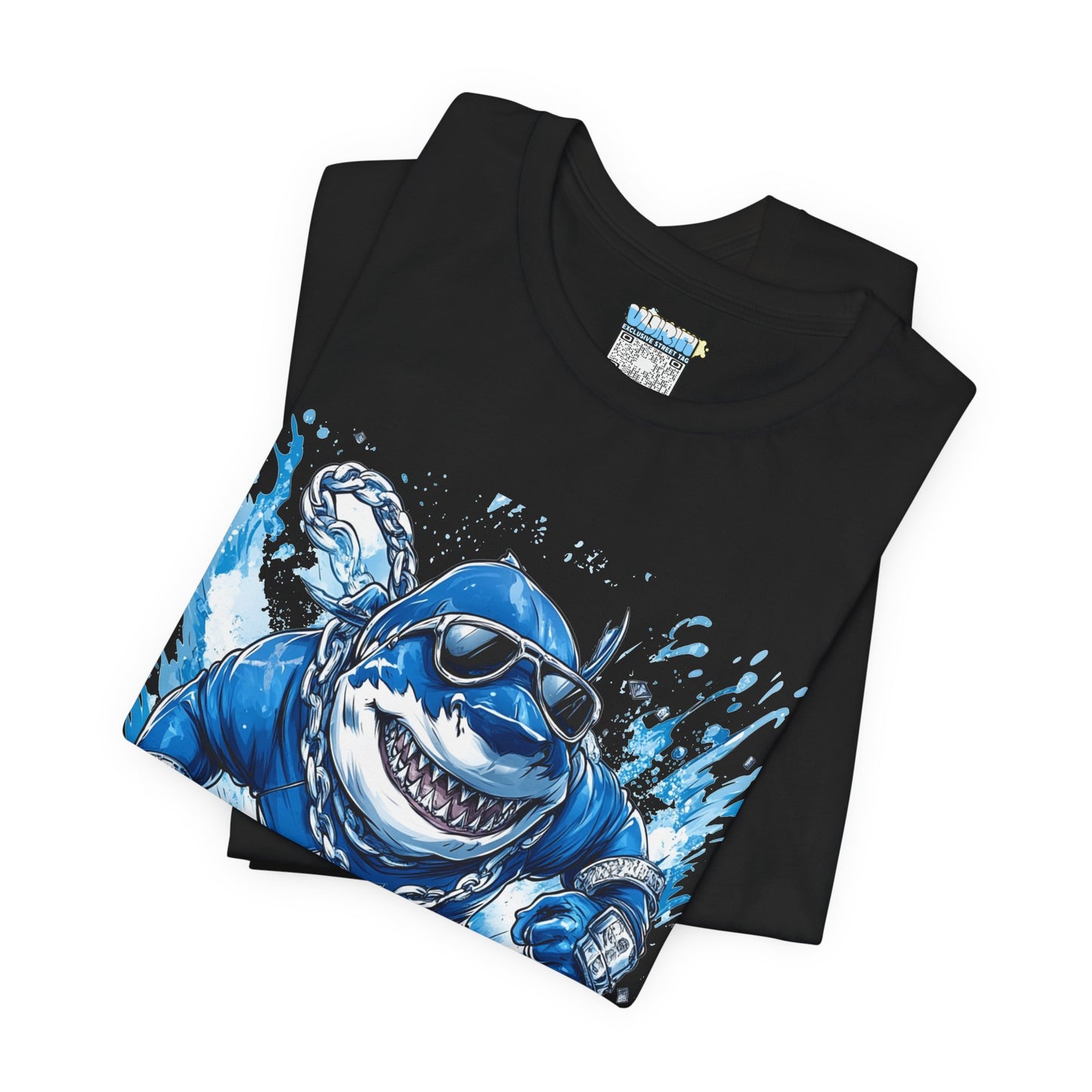 Ocean Dripp Blue Shark Graphic Unisex Tee - Fun Beachwear for Summer Adventures