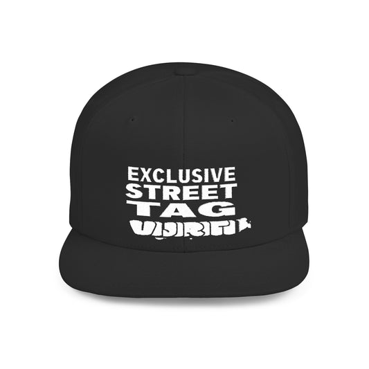 Exclusive Street Tag Flat Bill Snapback, Casual Cap for Urban Fashion, Men’s Snapback Hat, Streetwear Accessory, Perfect Gift for Hip-Hop Lovers
