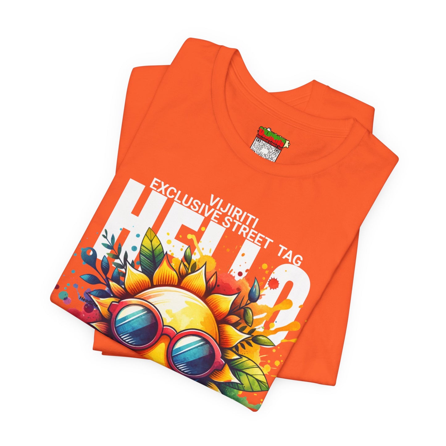 Vibrant Hello Summer Vibes Tee, Colorful Graphic Shirt, Unisex Summer Top, Beachwear, Festival Apparel, Gift for Sun Lovers