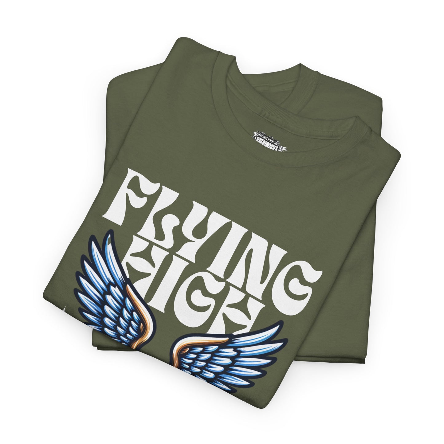 "Flying High Graphic T-Shirt - Unisex Heavy Cotton Tee with Inspirational Design