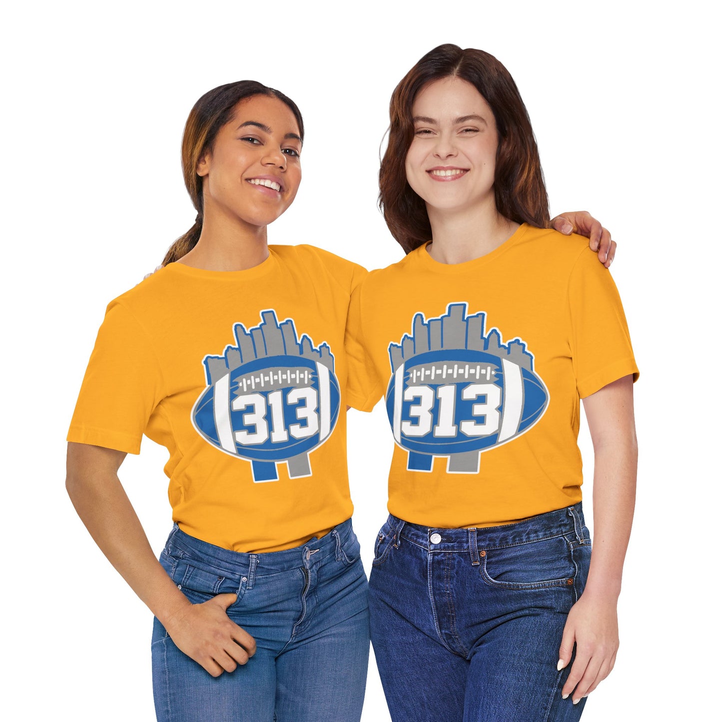 LION COLOR DETROIT 313 FOOT BALL SHIRT