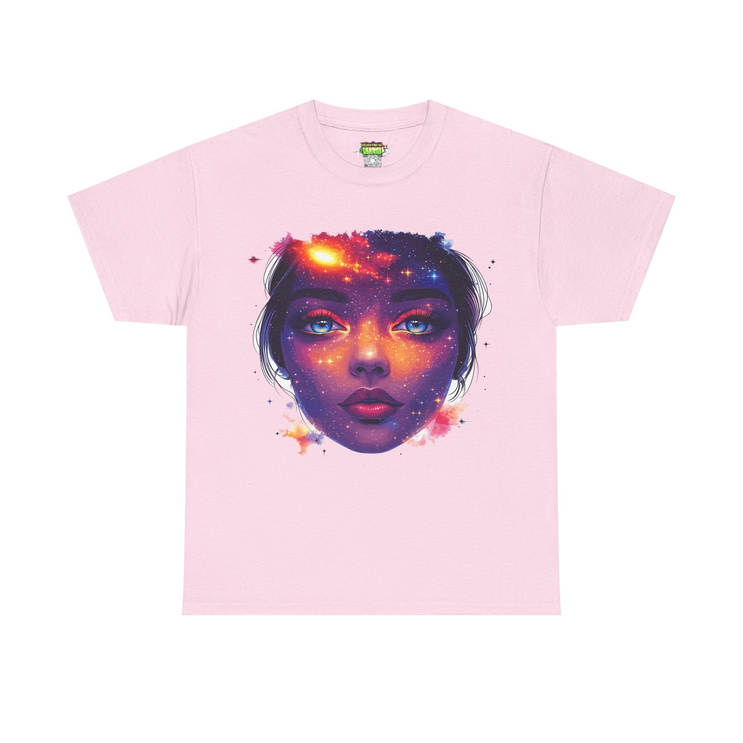 Cosmic Baby Girl Adult Heavy Cotton Tee - Artistic Galaxy Face Design, Unique Graphic Tee, Space Lover Gift, Trendy Streetwear, [...]