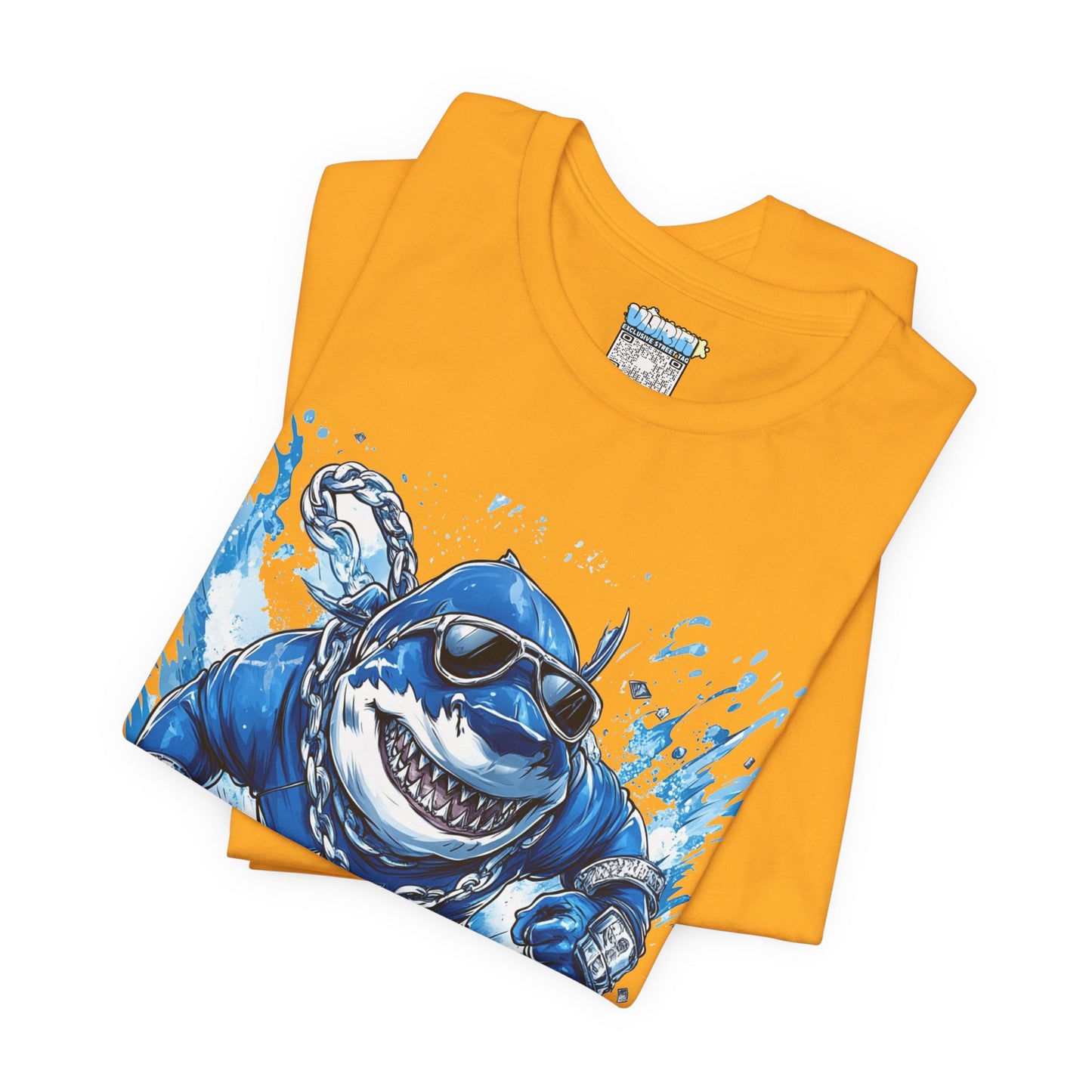 Ocean Dripp Blue Shark Graphic Unisex Tee - Fun Beachwear for Summer Adventures