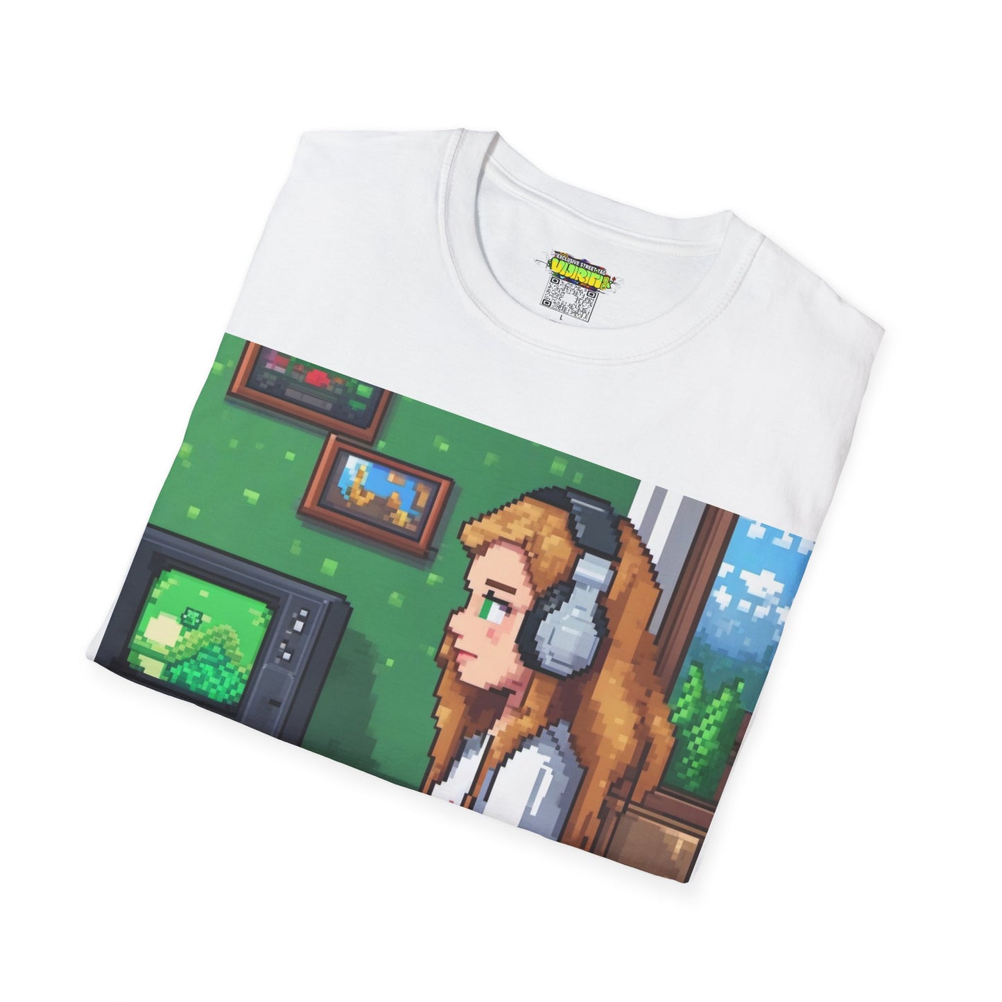 Pixel Art Girl Gamer Here T-Shirt | Vintage Video Game Shirt, Unisex Graphic Tee, Retro Gaming Apparel, Perfect for Gamers & Gift Ideas