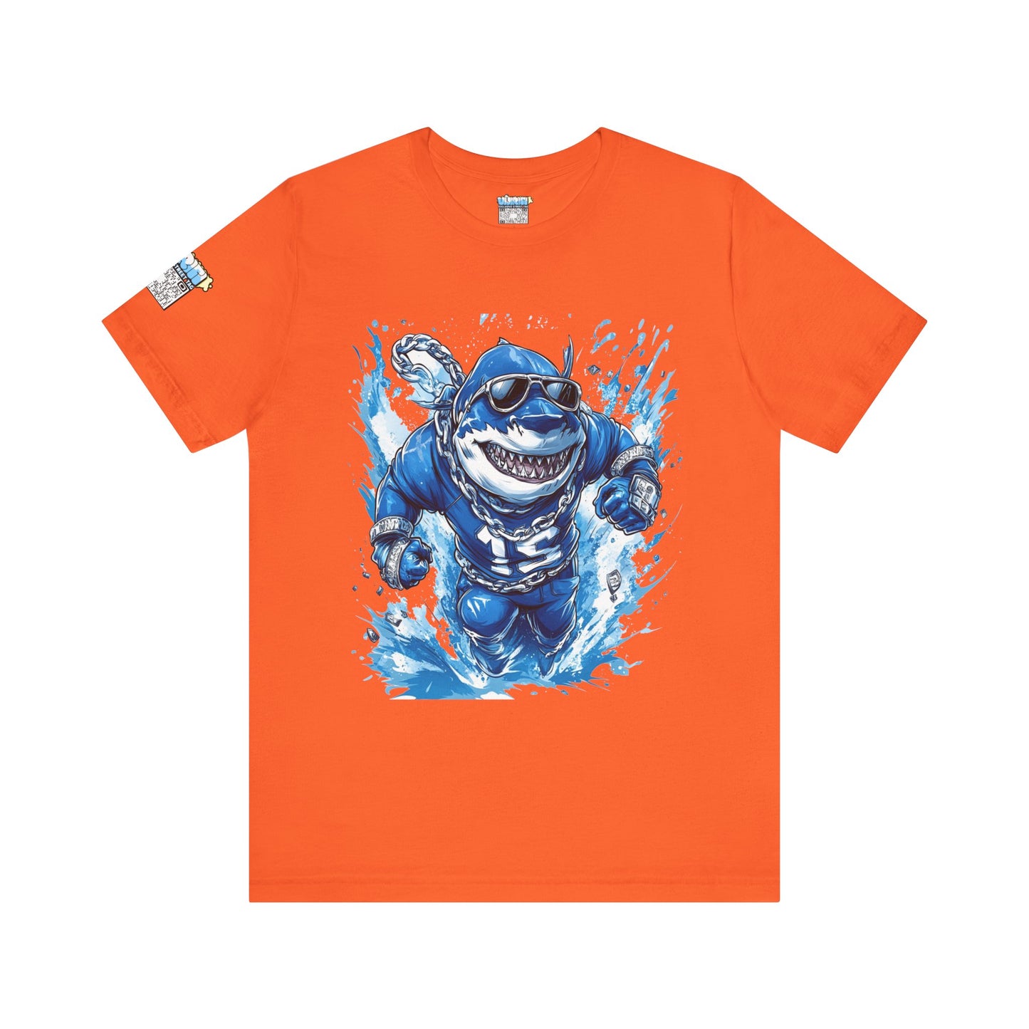 Ocean Dripp Blue Shark Graphic Unisex Tee - Fun Beachwear for Summer Adventures