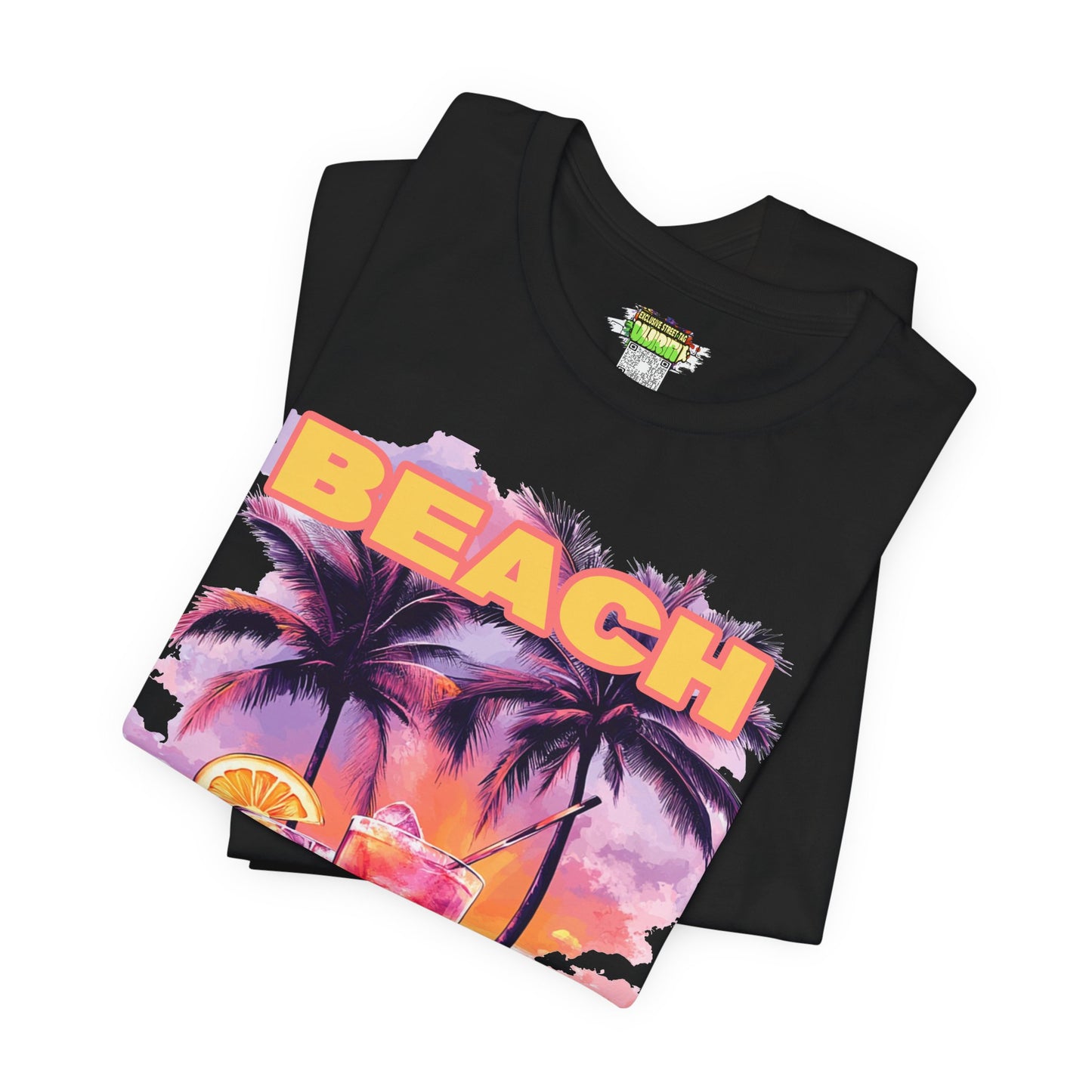Beach Drinks Unisex Jersey Tee, Summer Shirt, Vacation T-Shirt, Tropical Paradise Top, Casual Beachwear