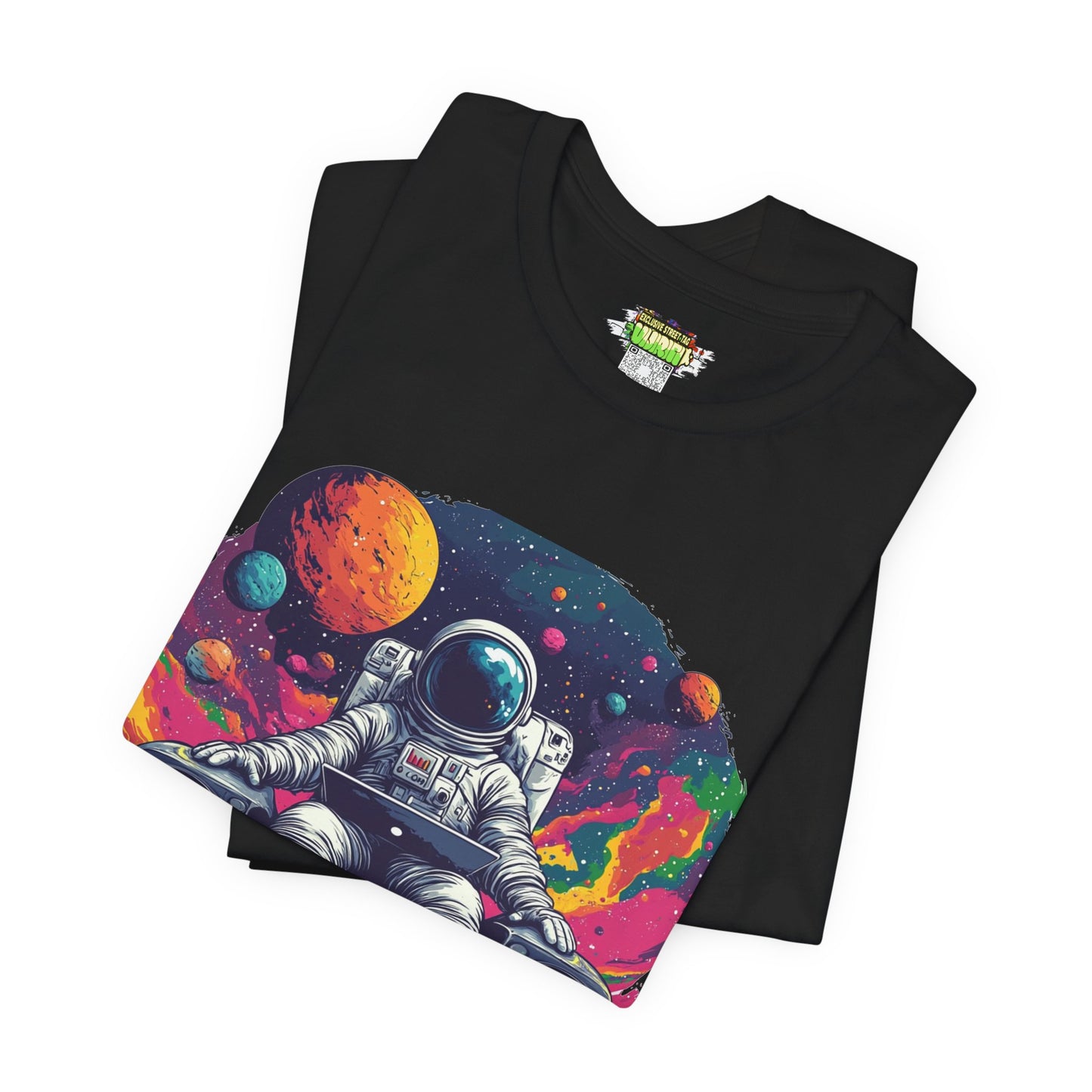 "Cosmic Beats Astronaut Tee - Unisex Short Sleeve T-Shirt