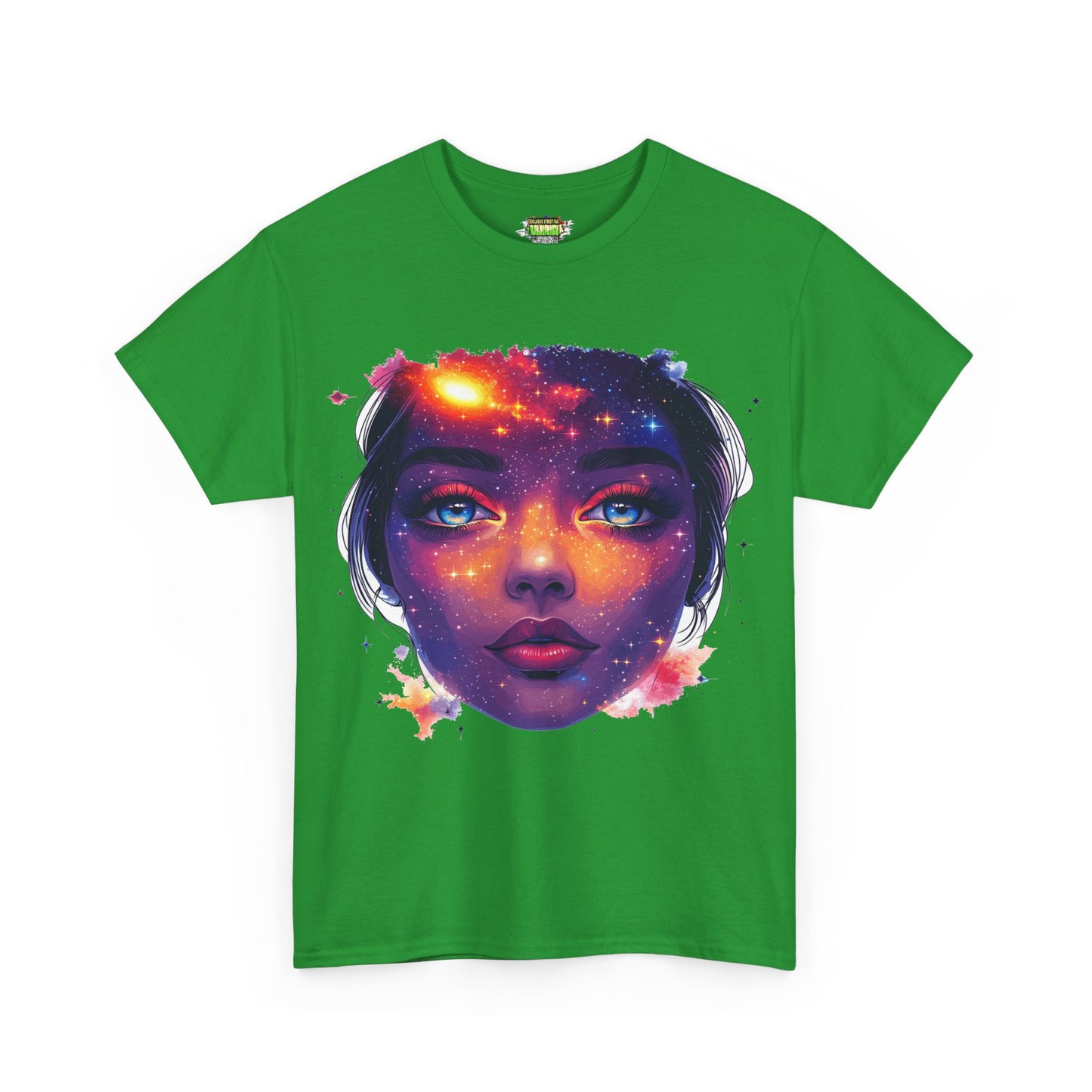 Cosmic Baby Girl Adult Heavy Cotton Tee - Artistic Galaxy Face Design, Unique Graphic Tee, Space Lover Gift, Trendy Streetwear, [...]