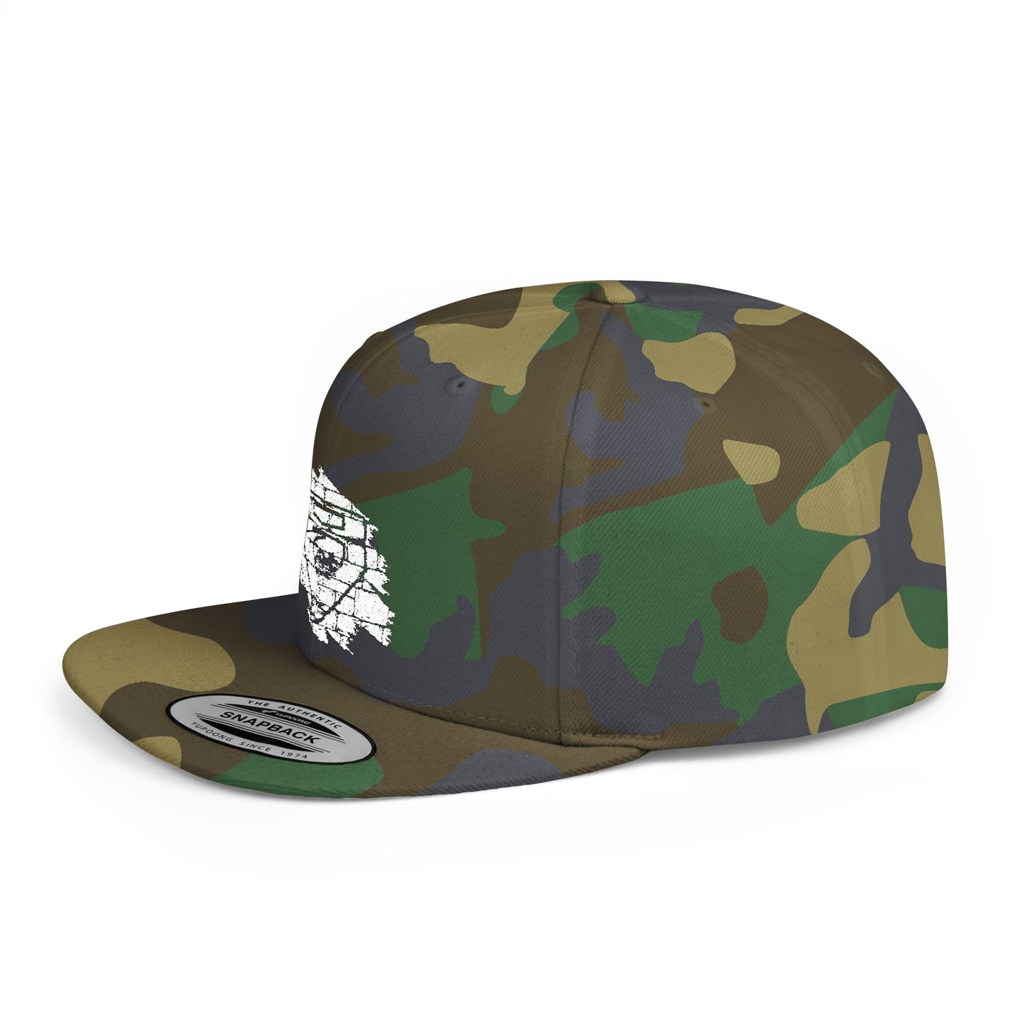 V Flat Bill Snapback Cap