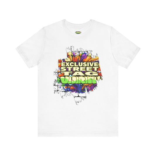 Exclusive Street Tag Unisex Tee, Urban Graphic Shirt, Cool Casual Wear, Streetwear, Gift for Skateboarders, Everyday Style
