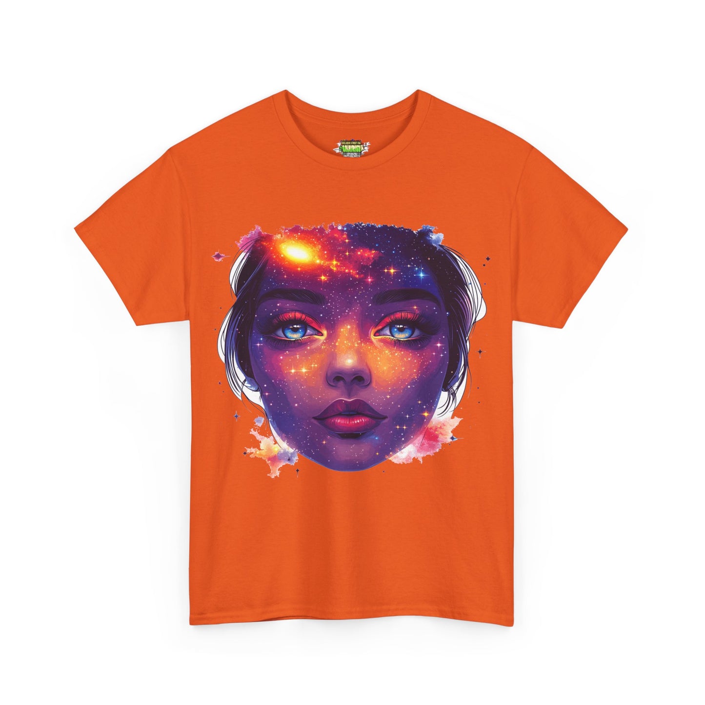 Cosmic Baby Girl Adult Heavy Cotton Tee - Artistic Galaxy Face Design, Unique Graphic Tee, Space Lover Gift, Trendy Streetwear, [...]
