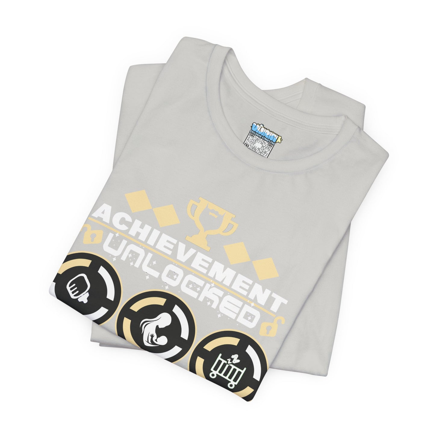 Achievement Unlocked Fatherhood T-Shirt - Unisex Short Sleeve Tee for New Dads