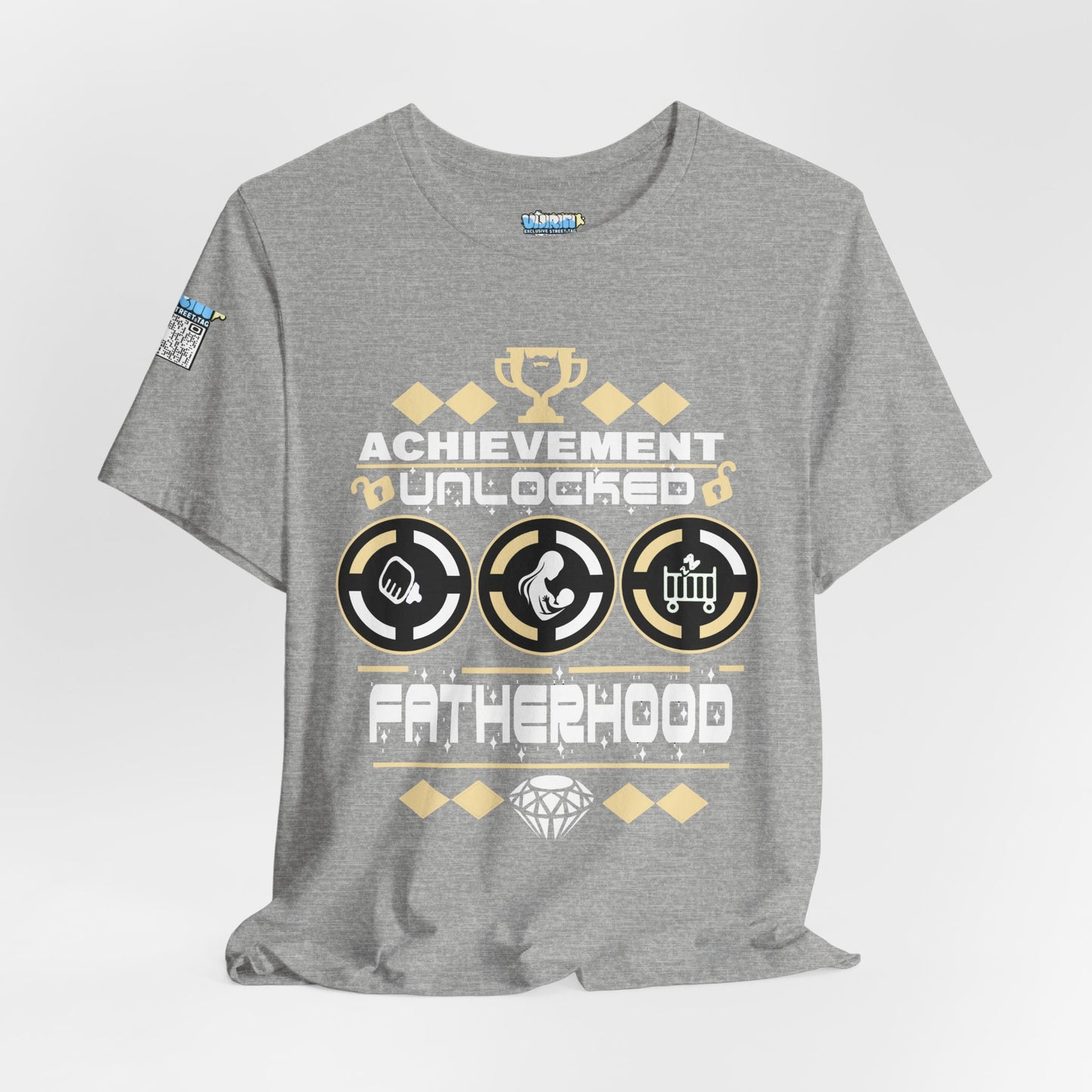 Achievement Unlocked Fatherhood T-Shirt - Unisex Short Sleeve Tee for New Dads
