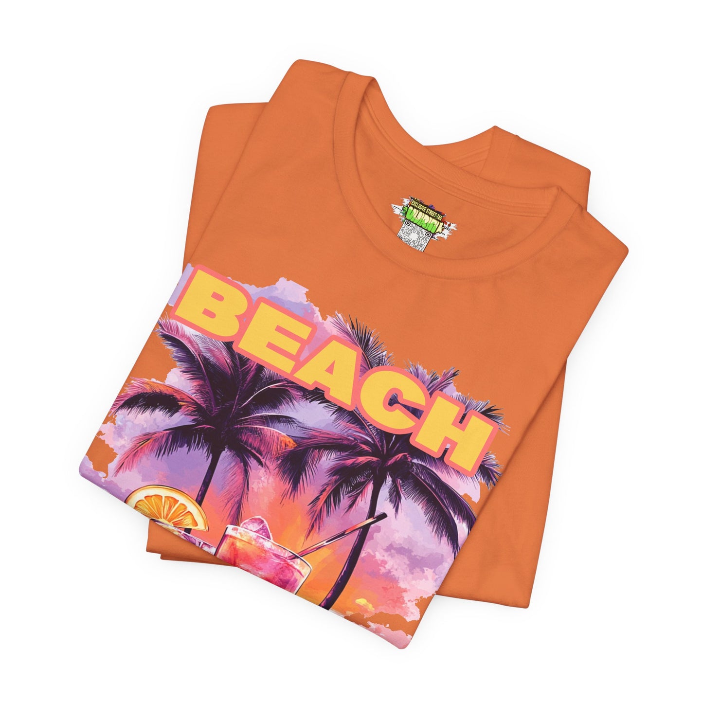Beach Drinks Unisex Jersey Tee, Summer Shirt, Vacation T-Shirt, Tropical Paradise Top, Casual Beachwear