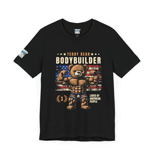 Teddy Bear Bodybuilder Tee | Unisex Jersey Shirt | Fun Fitness Apparel